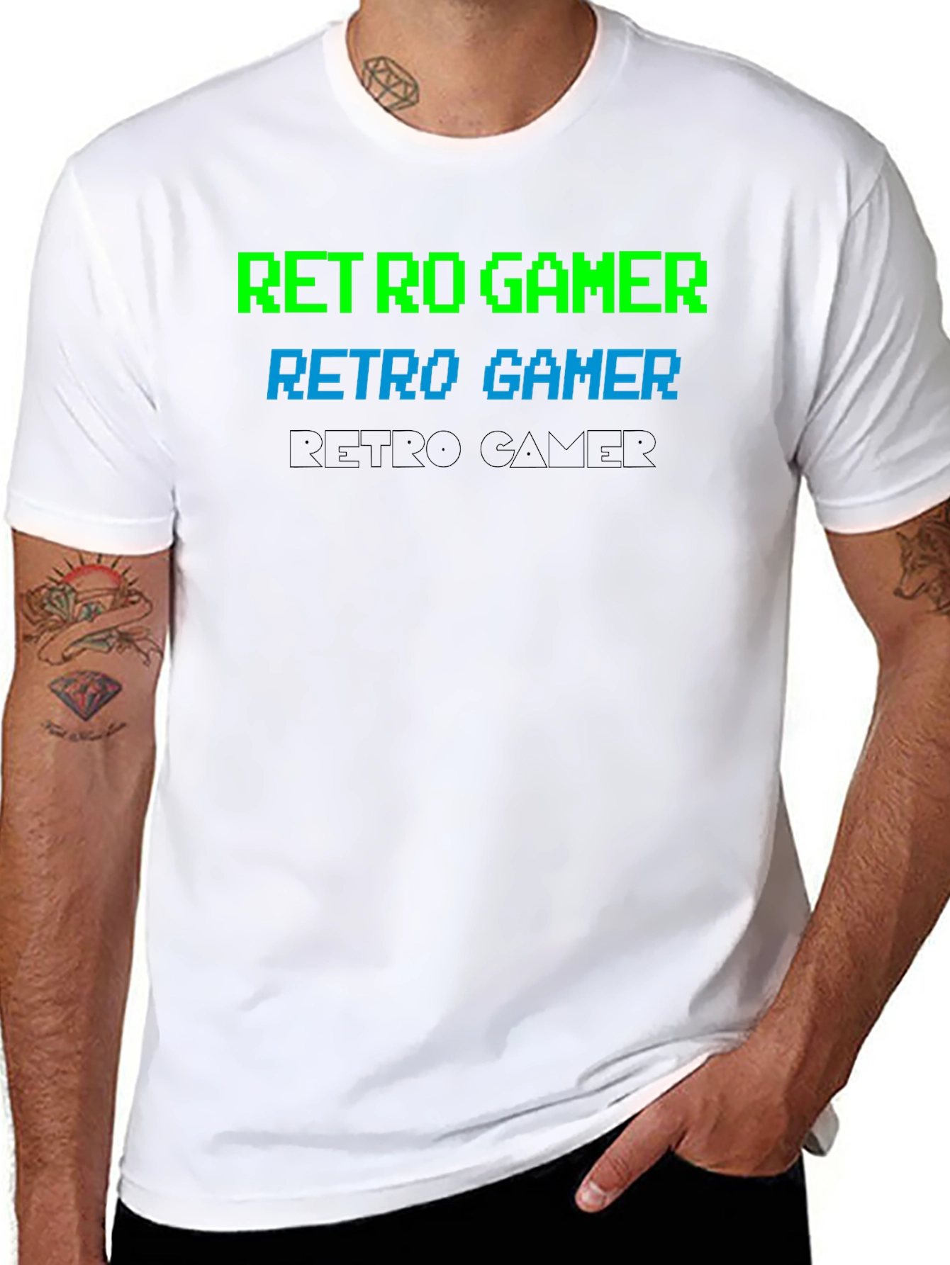 Retro Gamer Graphic Tee - Classic Pixelated Design