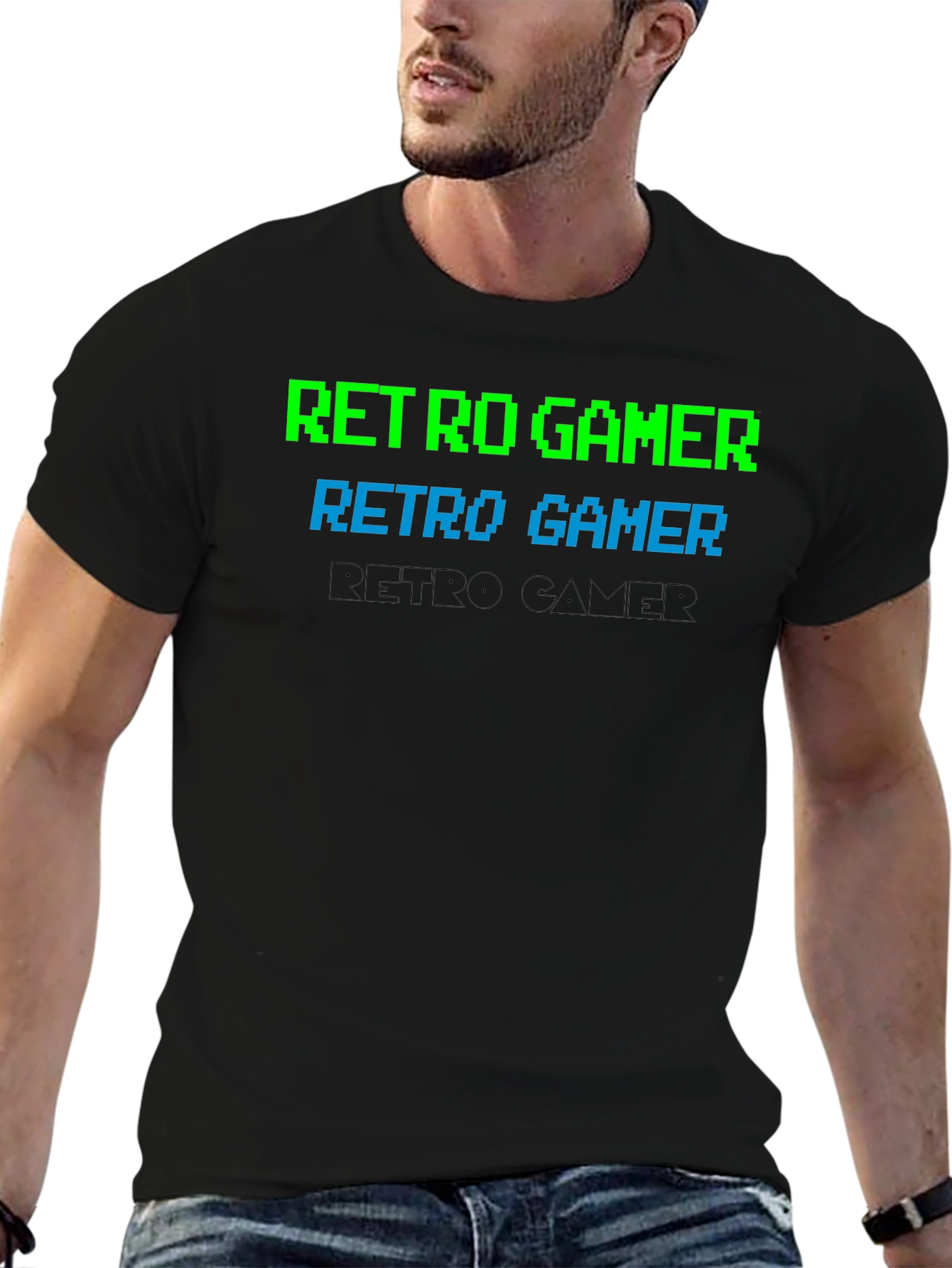 Retro Gamer Graphic Tee - Classic Pixelated Design