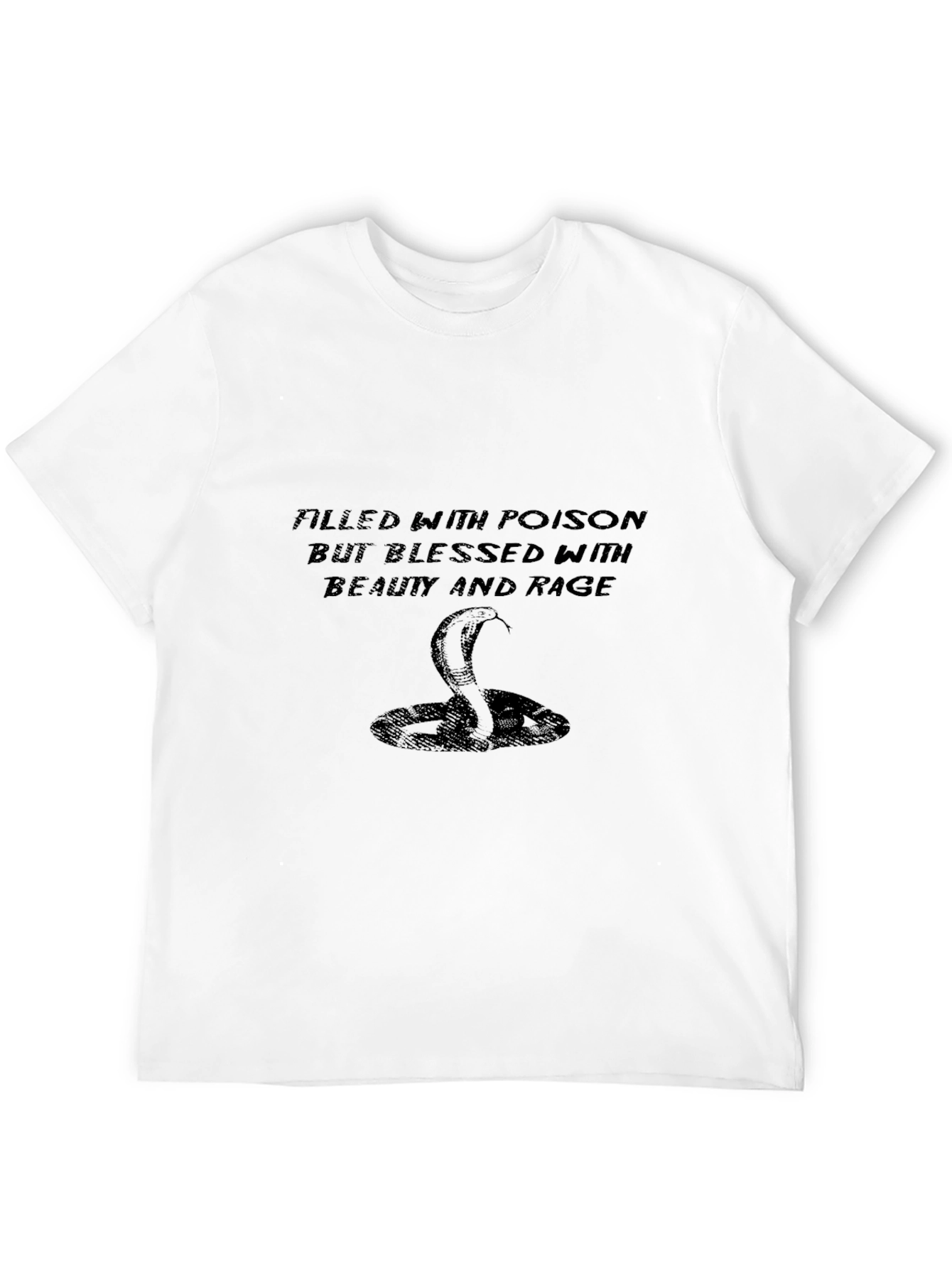 Poison & Rage Cobra Graphic Tee - Black