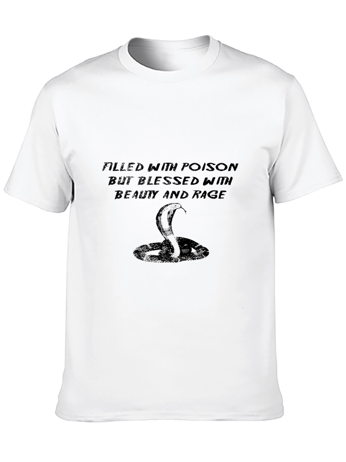 Poison & Rage Cobra Graphic Tee - Black
