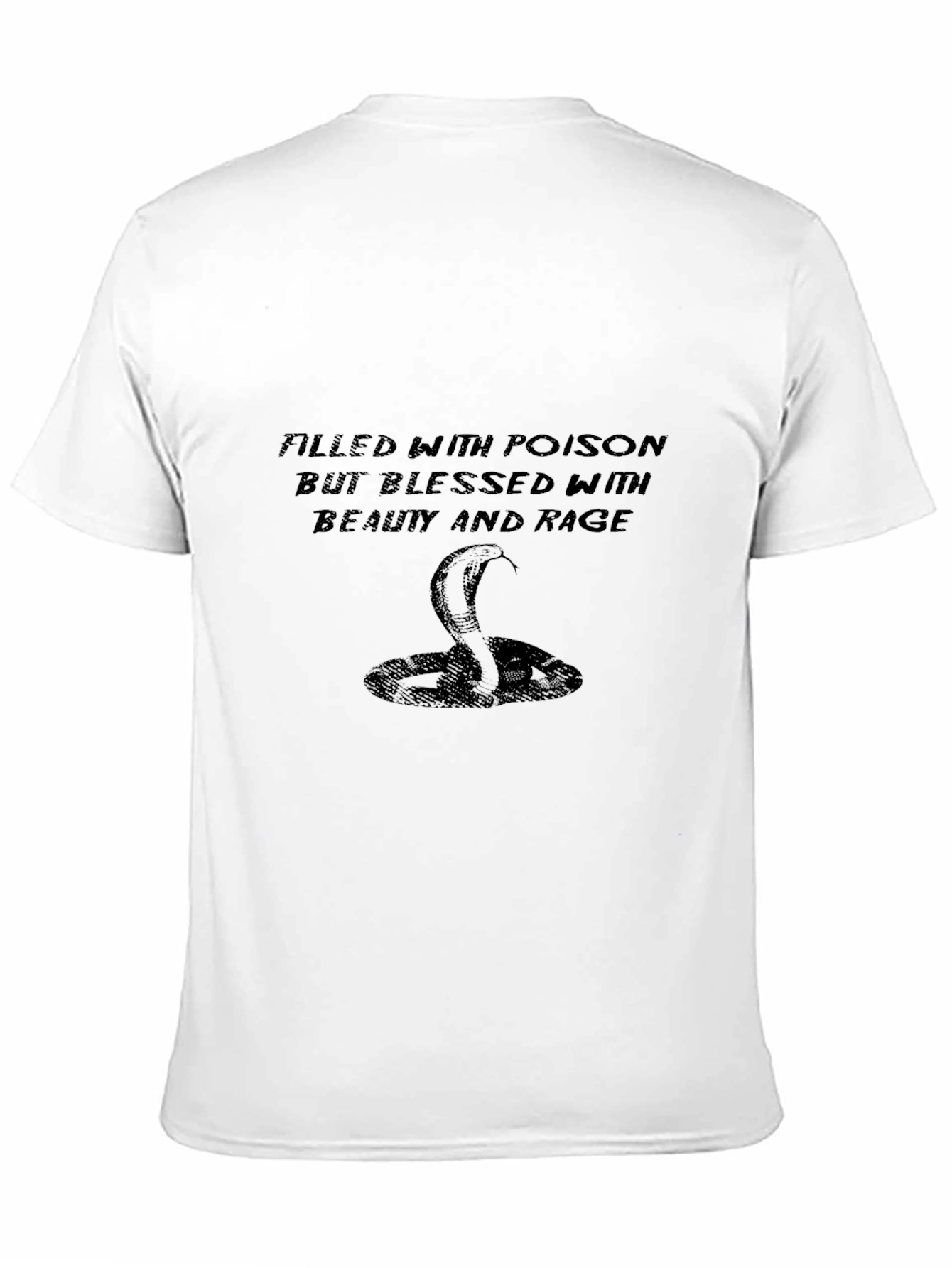 Poison & Rage Cobra Graphic Tee - Black