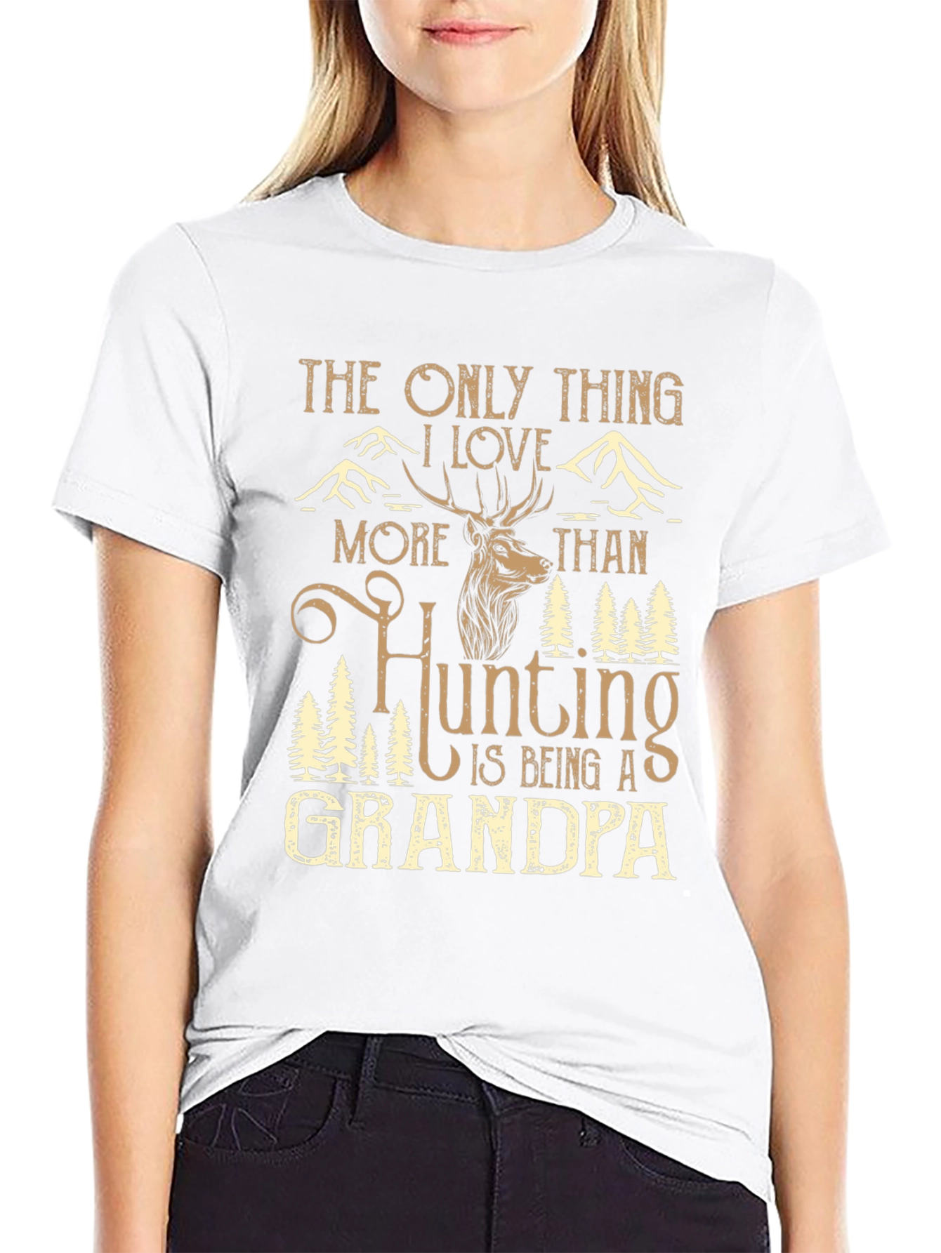 Hunting Grandpa Graphic Tee - Mens Black T-Shirt
