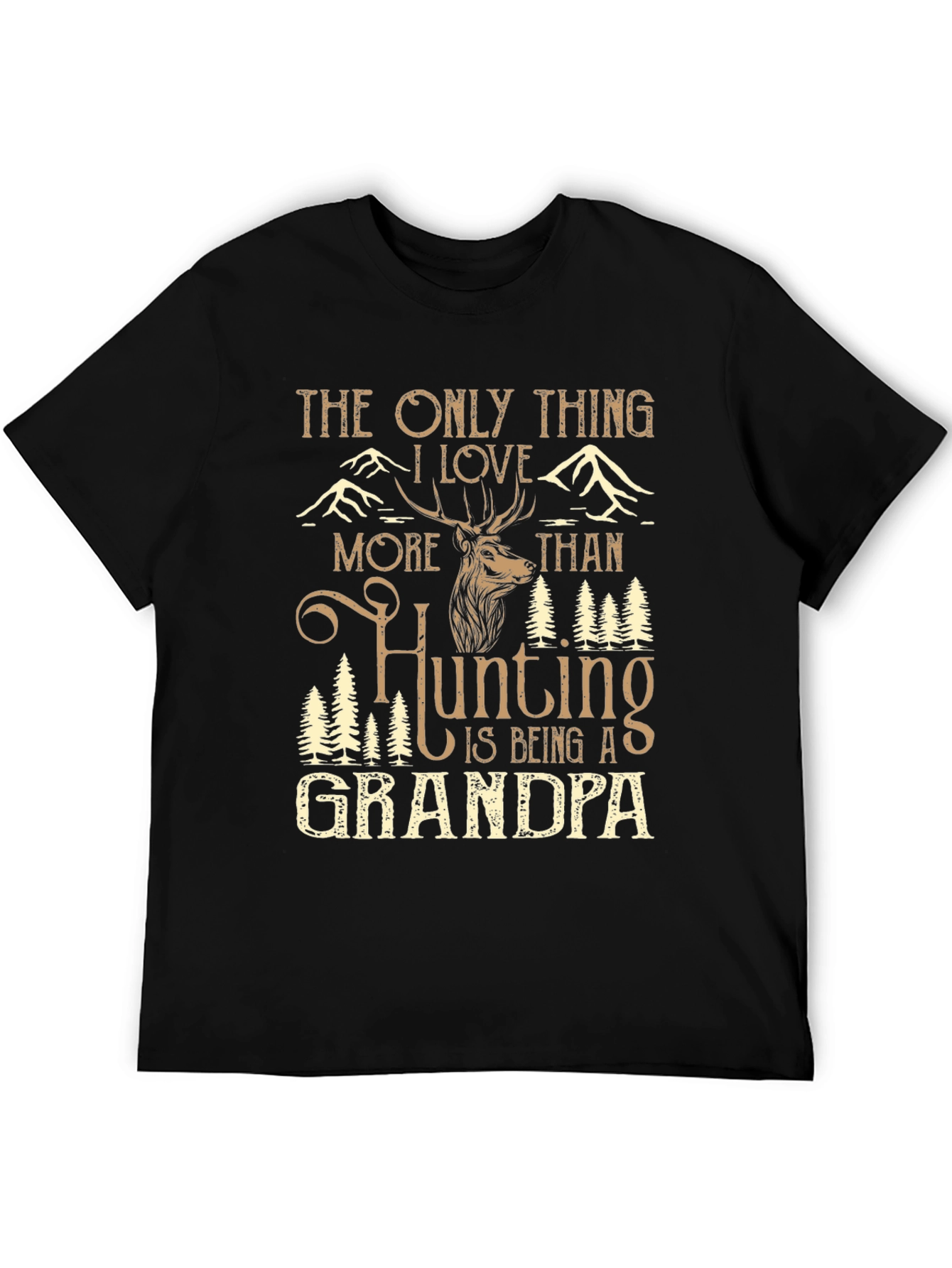 Hunting Grandpa Graphic Tee - Mens Black T-Shirt