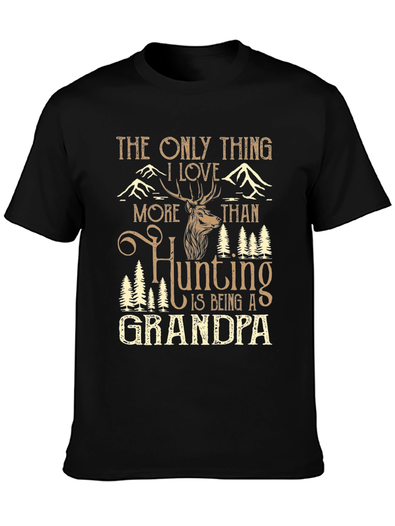 Hunting Grandpa Graphic Tee - Mens Black T-Shirt