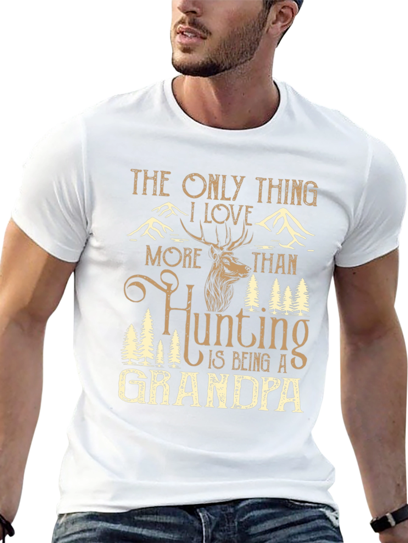 Hunting Grandpa Graphic Tee - Mens Black T-Shirt