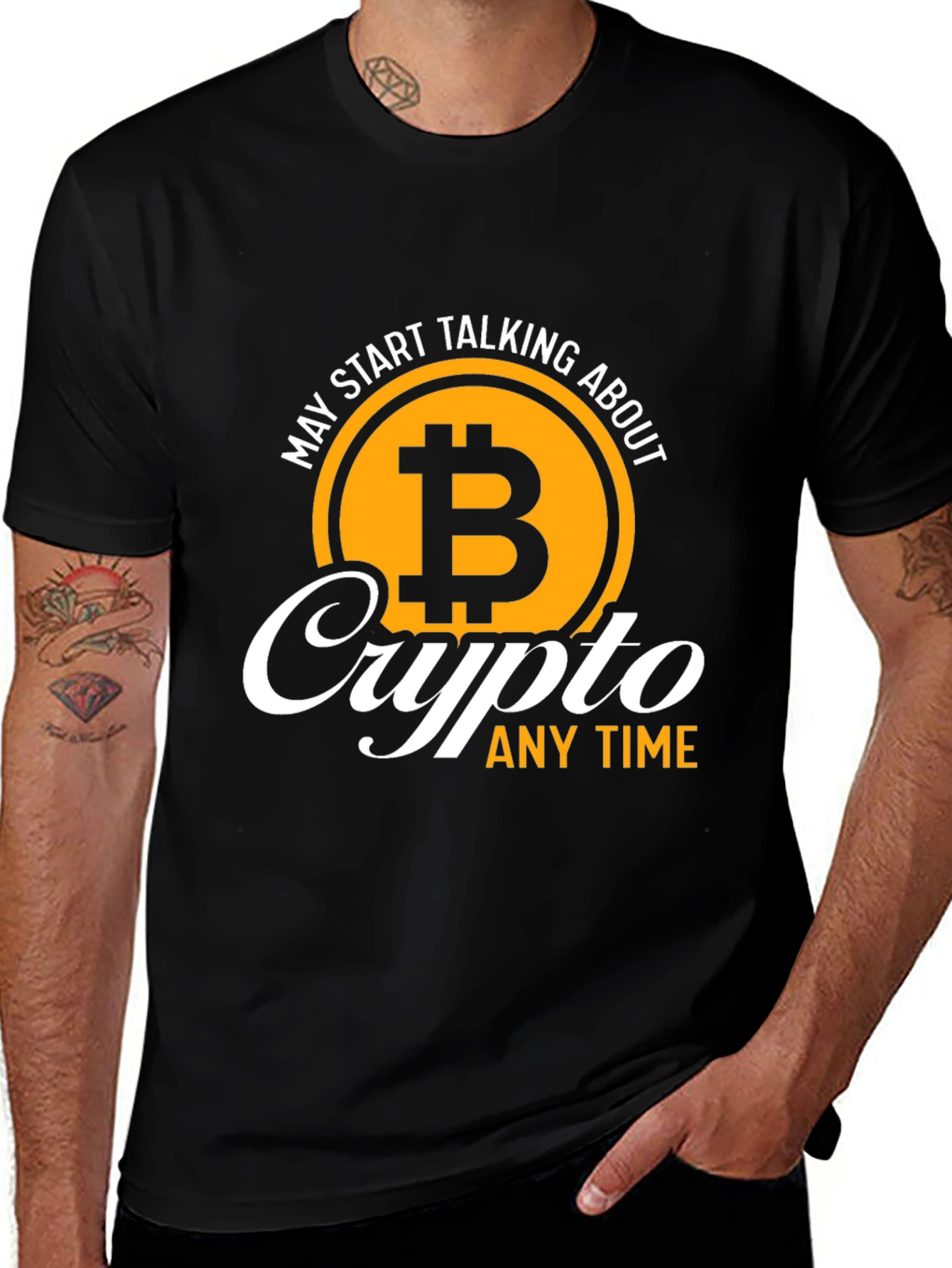 Crypto Bitcoin T-Shirt - Talk Crypto Anytime!