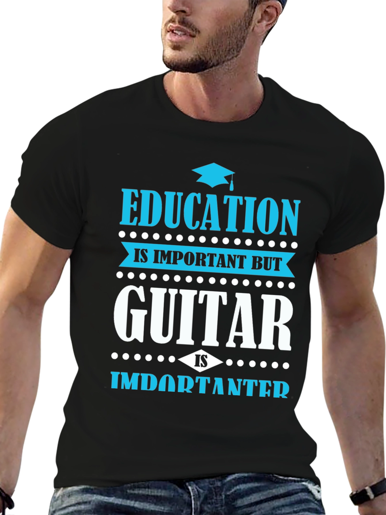 Education vs. Guitar T-Shirt