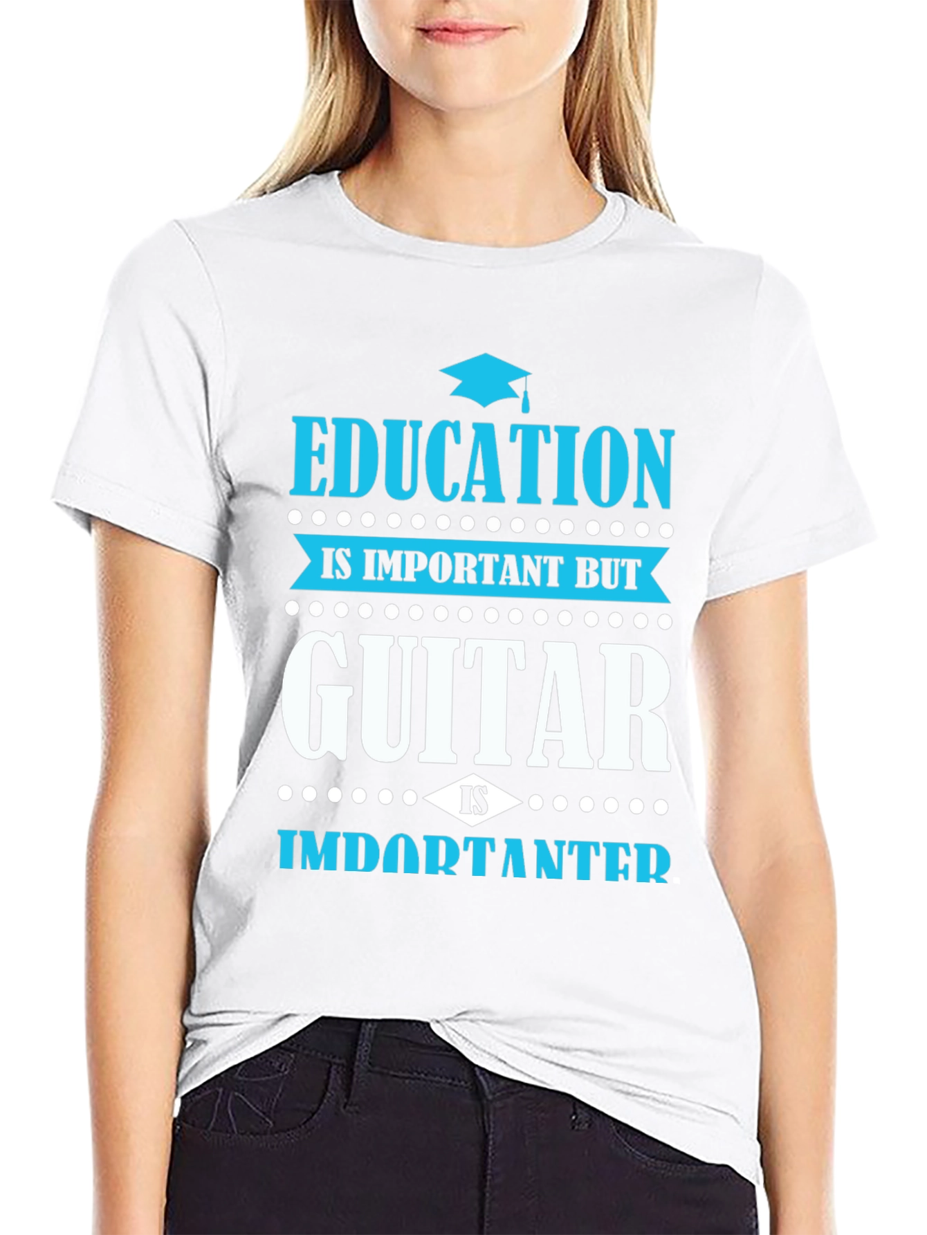 Education vs. Guitar T-Shirt