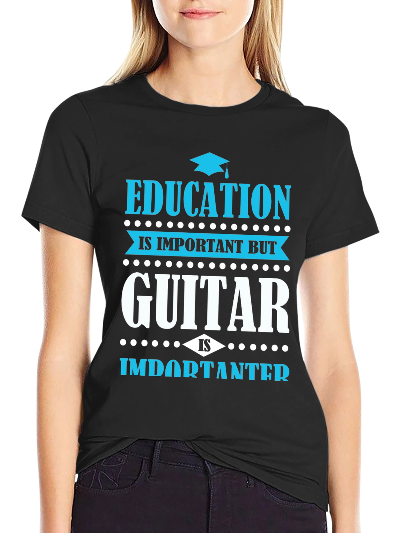 Education vs. Guitar T-Shirt