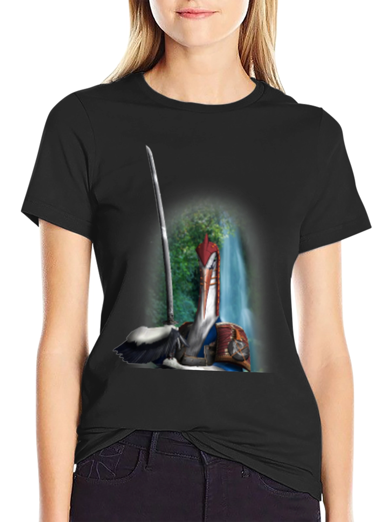 Samurai Pelican T-Shirt: Unique Graphic Tee