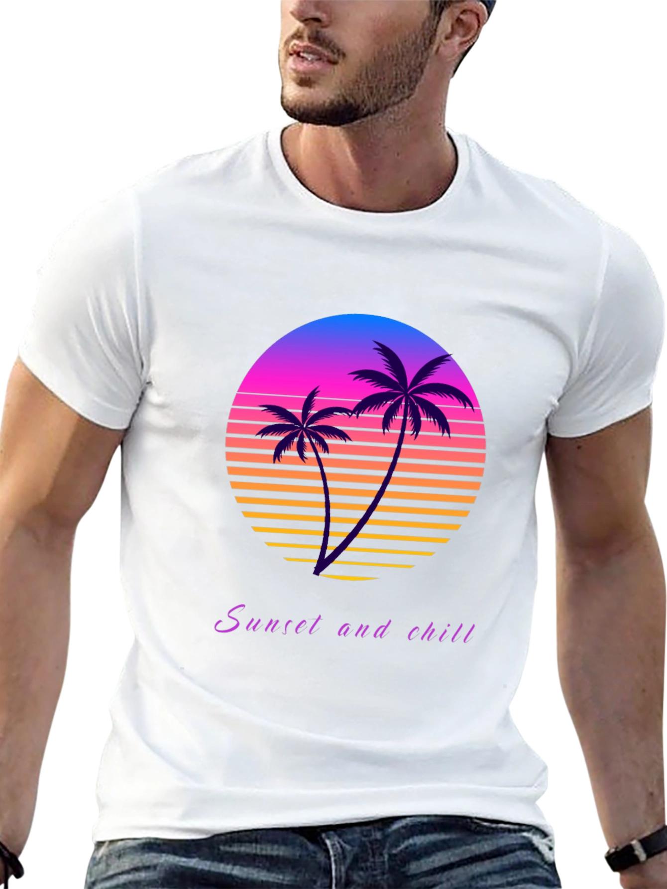 Sunset and Chill Retro Graphic Tee