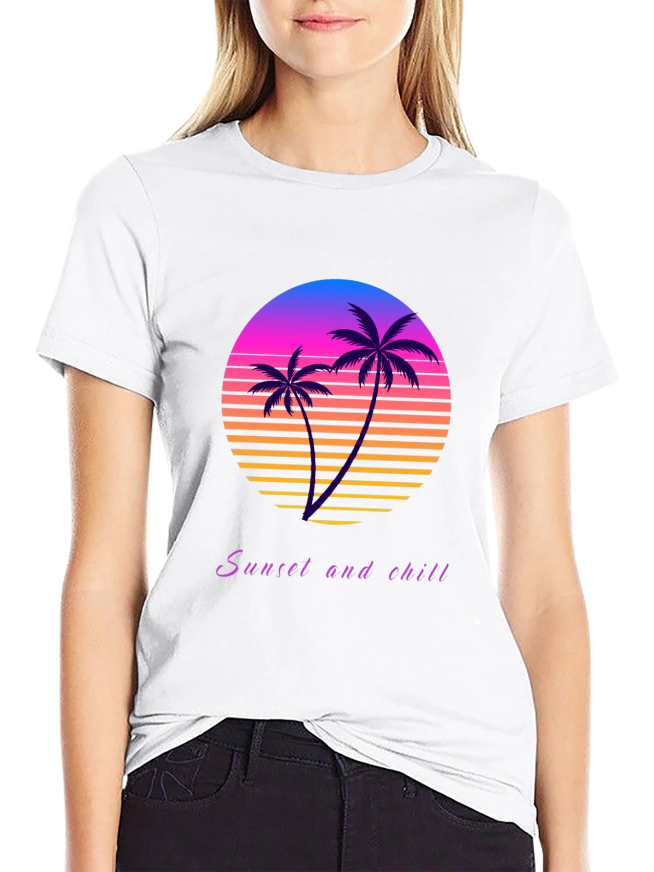 Sunset and Chill Retro Graphic Tee