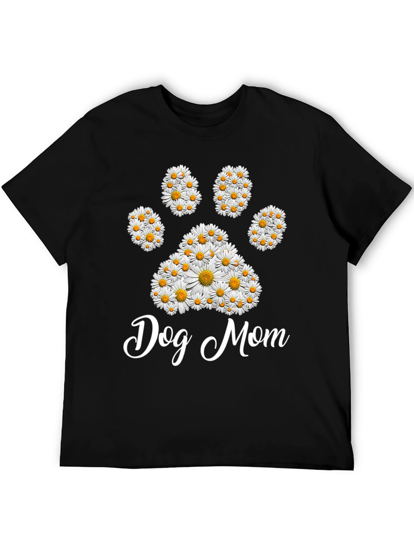 Dog Mom Daisy Paw Print T-Shirt