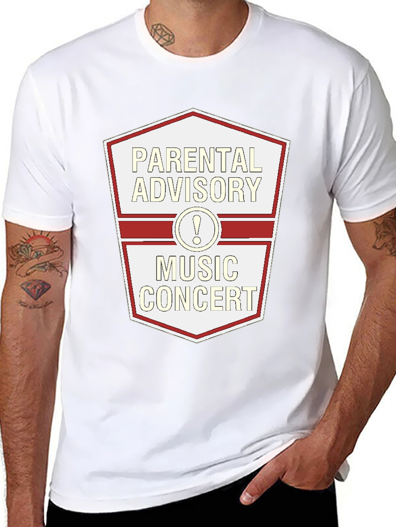 Parental Advisory Music Concert Black T-Shirt