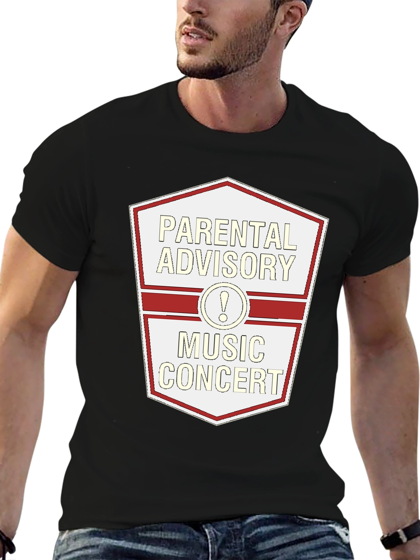 Parental Advisory Music Concert Black T-Shirt
