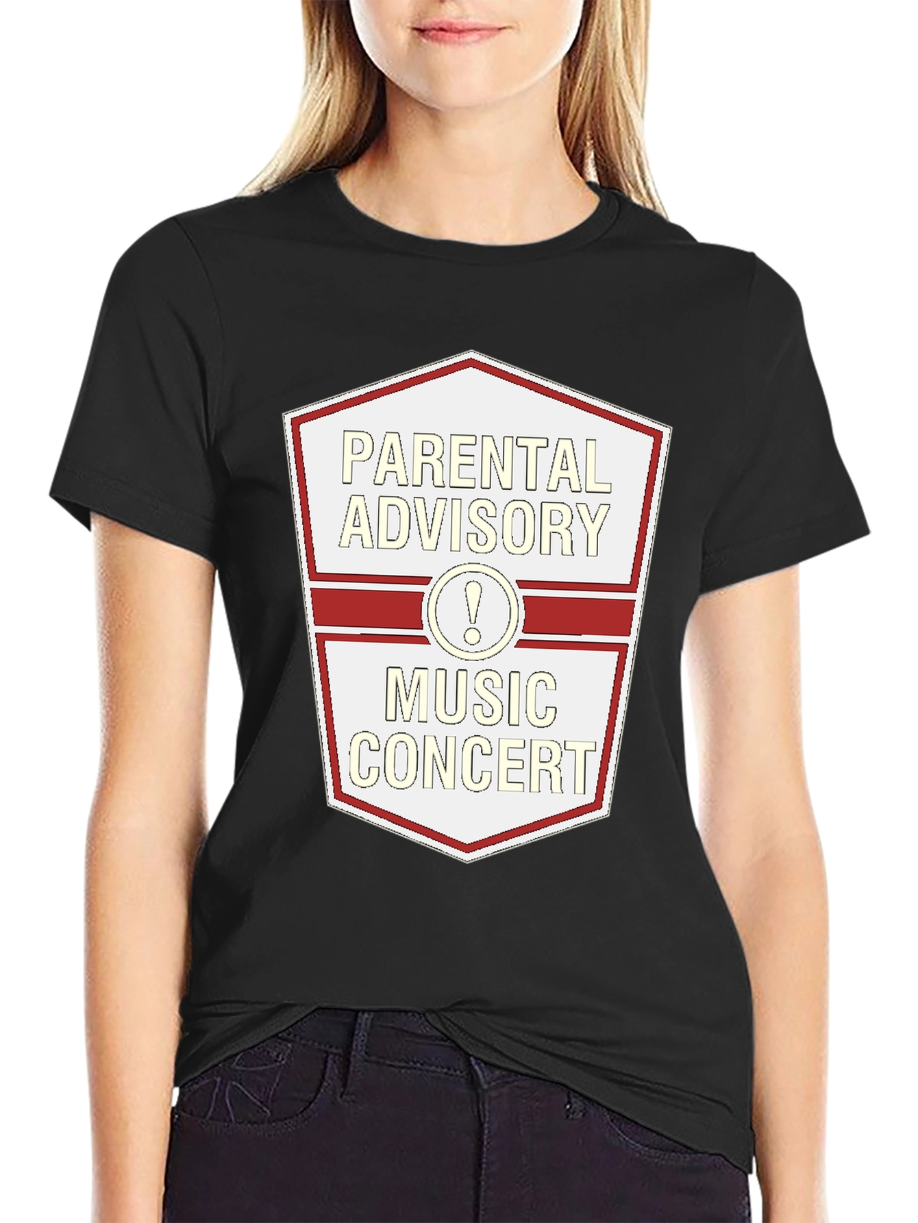 Parental Advisory Music Concert Black T-Shirt
