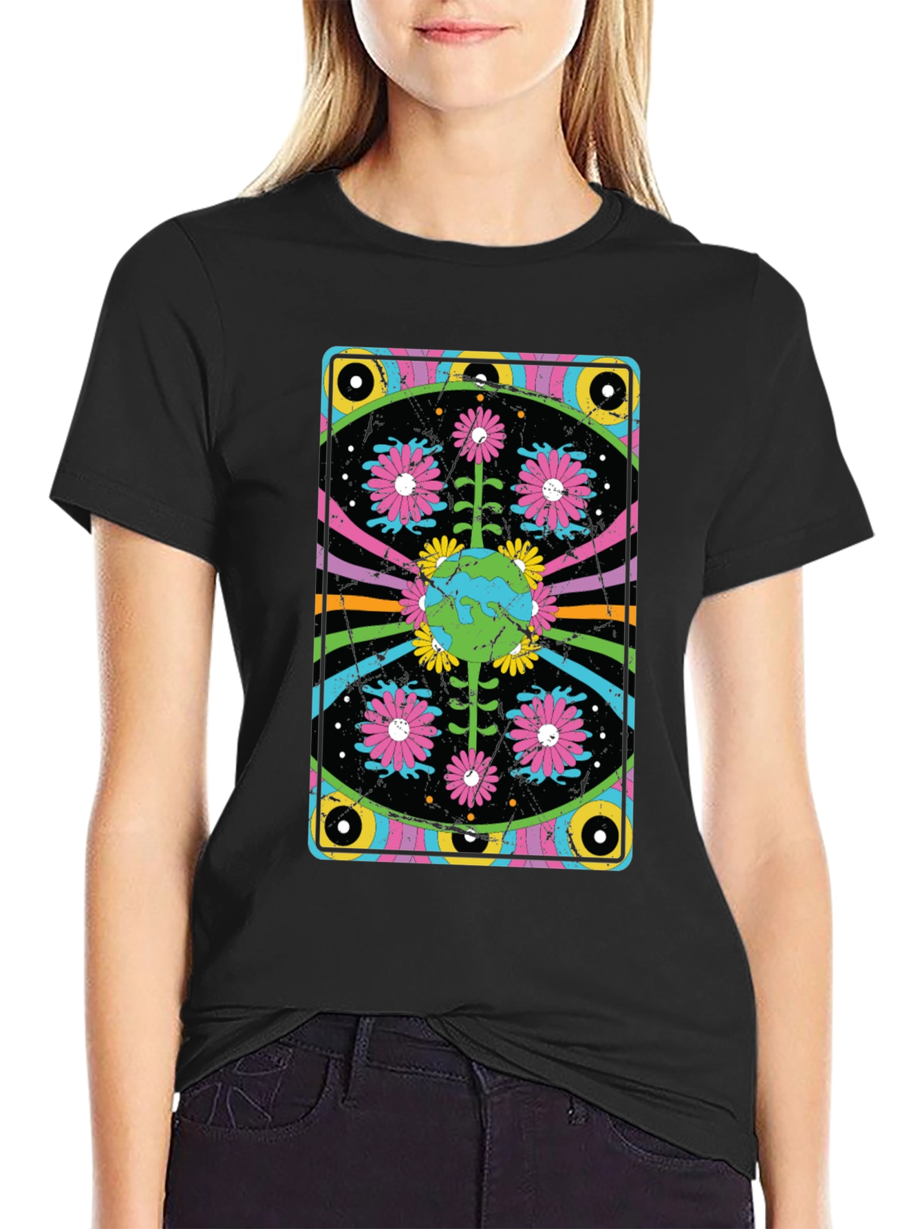 Groovy Earth Flower Graphic Tee