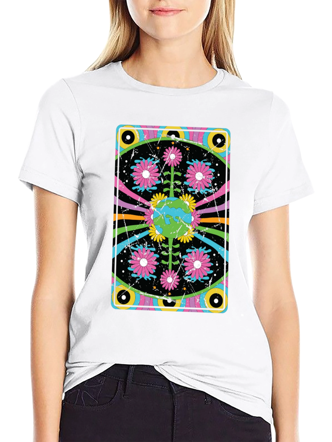 Groovy Earth Flower Graphic Tee