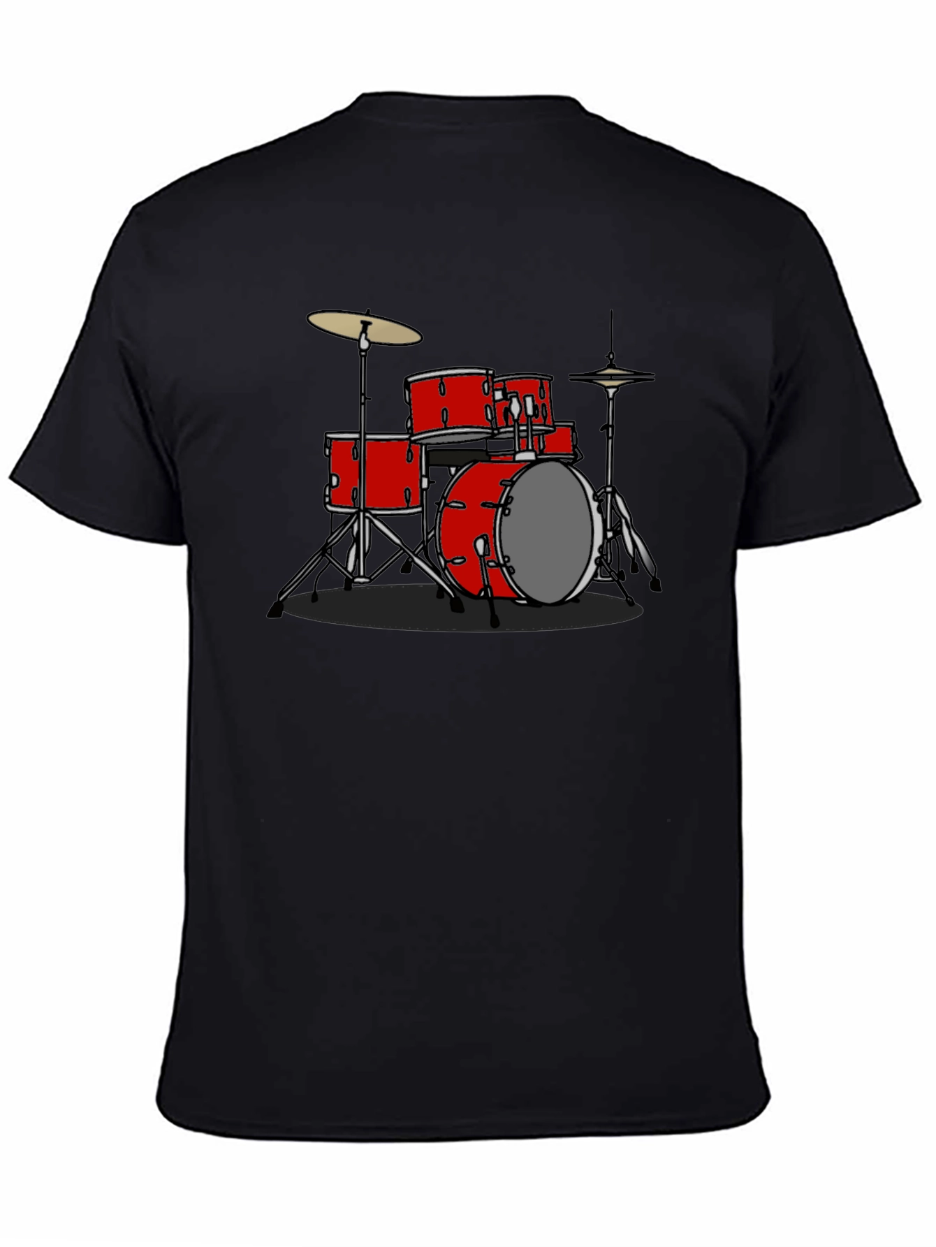 Red Drum Set Graphic Tee - Music Lovers Shirt