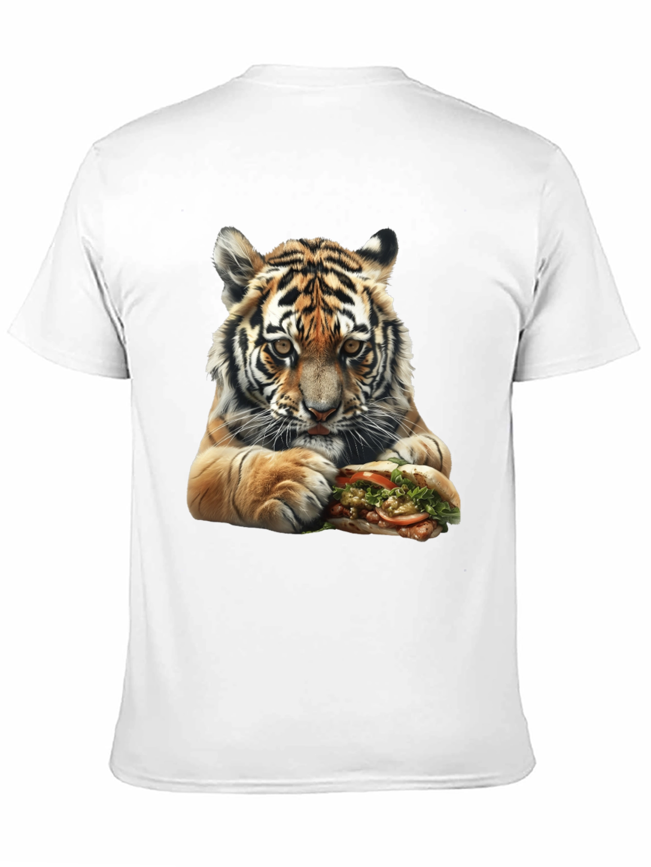 Tiger Eating Sandwich Graphic Tee