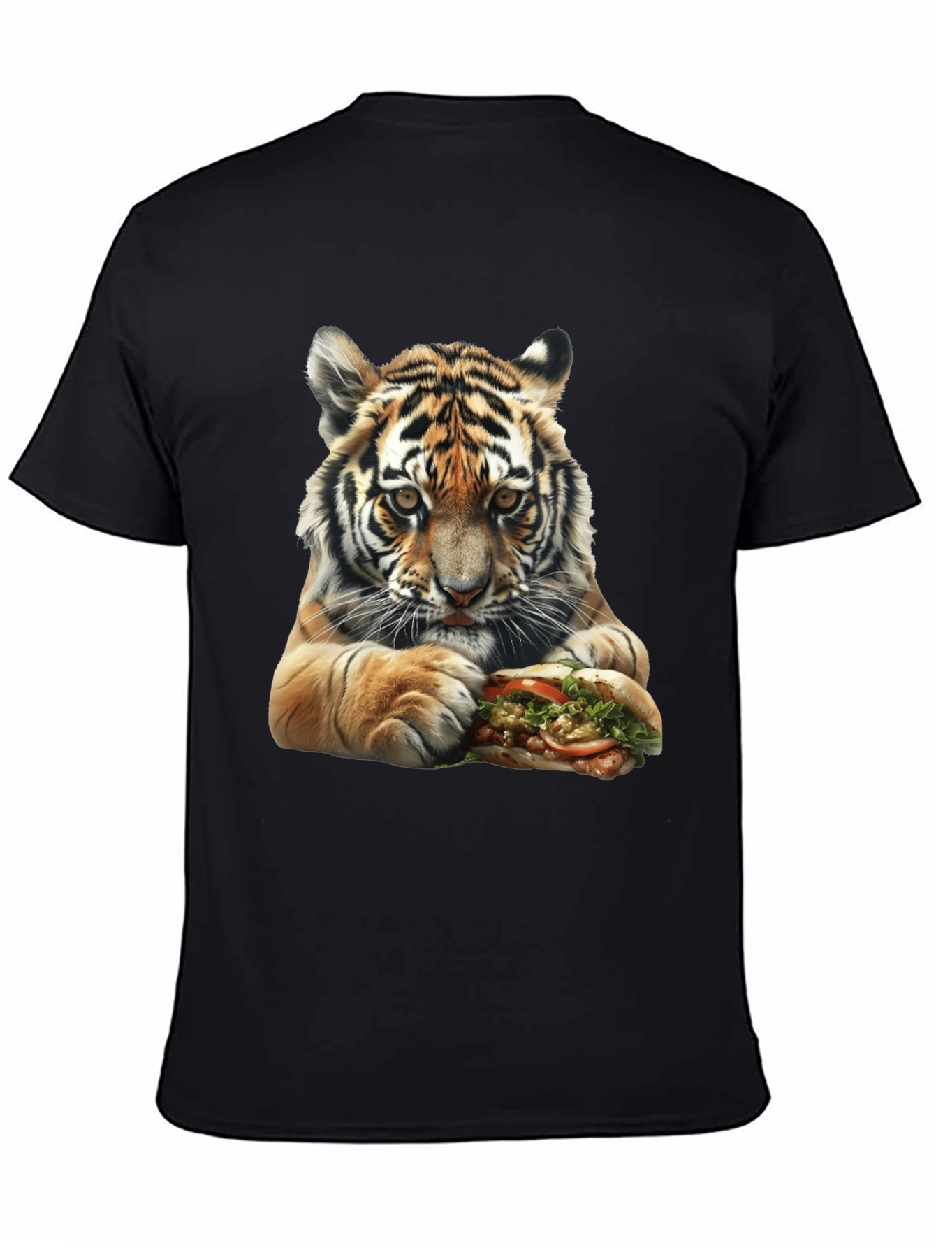 Tiger Eating Sandwich Graphic Tee