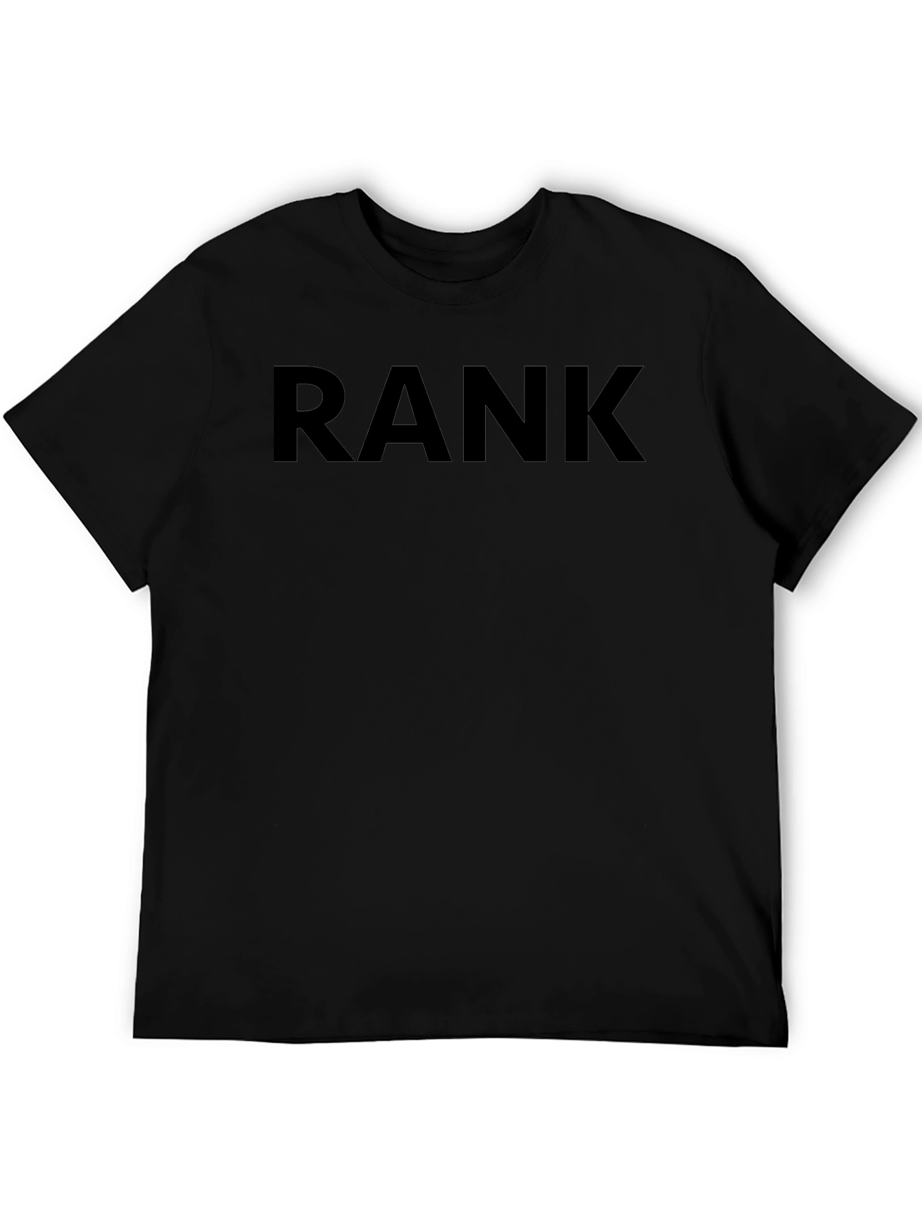 Rank Graphic Tee - Stylish Black Cotton T-Shirt