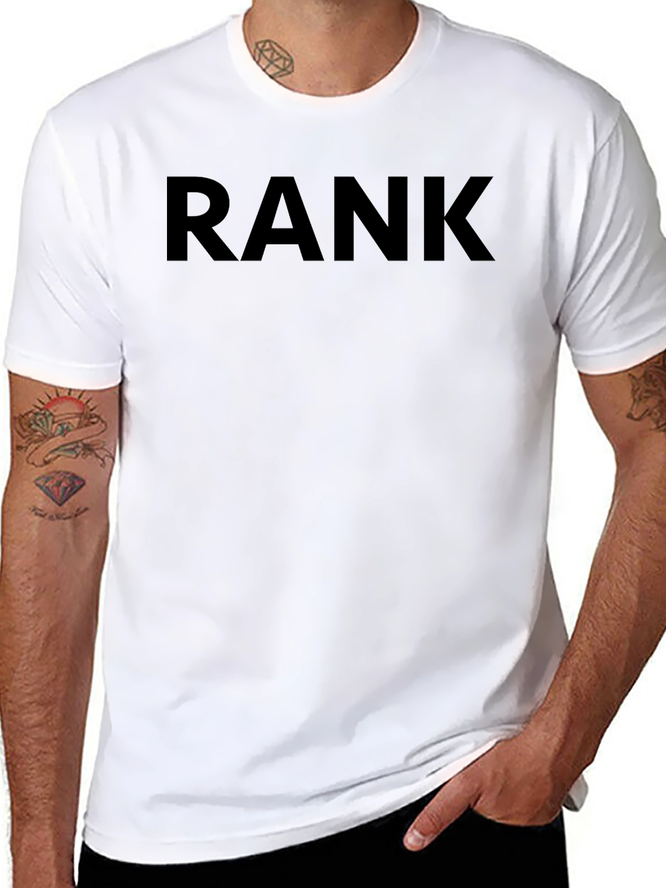 Rank Graphic Tee - Stylish Black Cotton T-Shirt