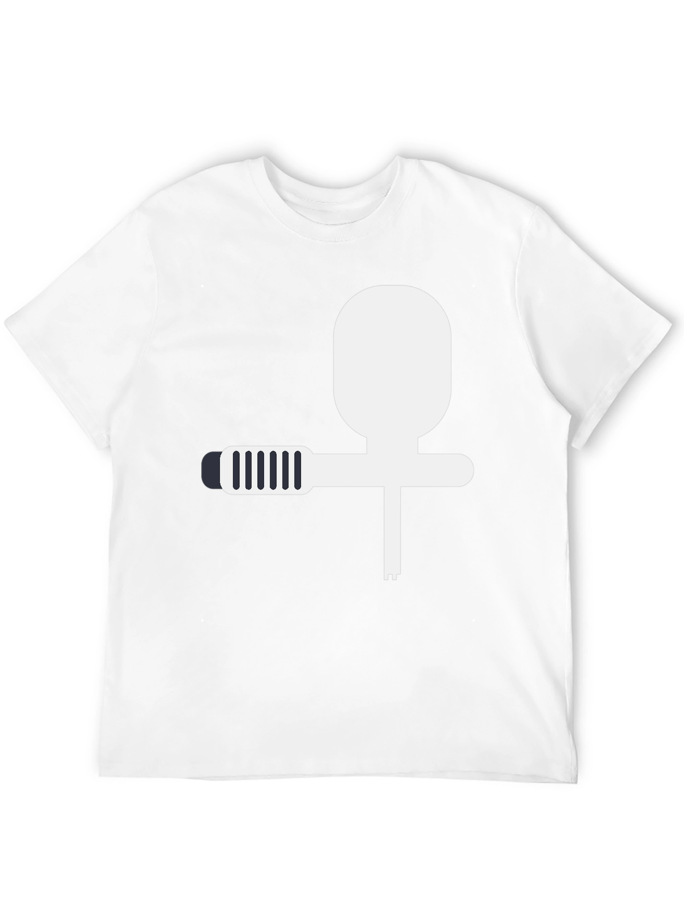 Modern Black T-Shirt with Abstract Spray Gun Design