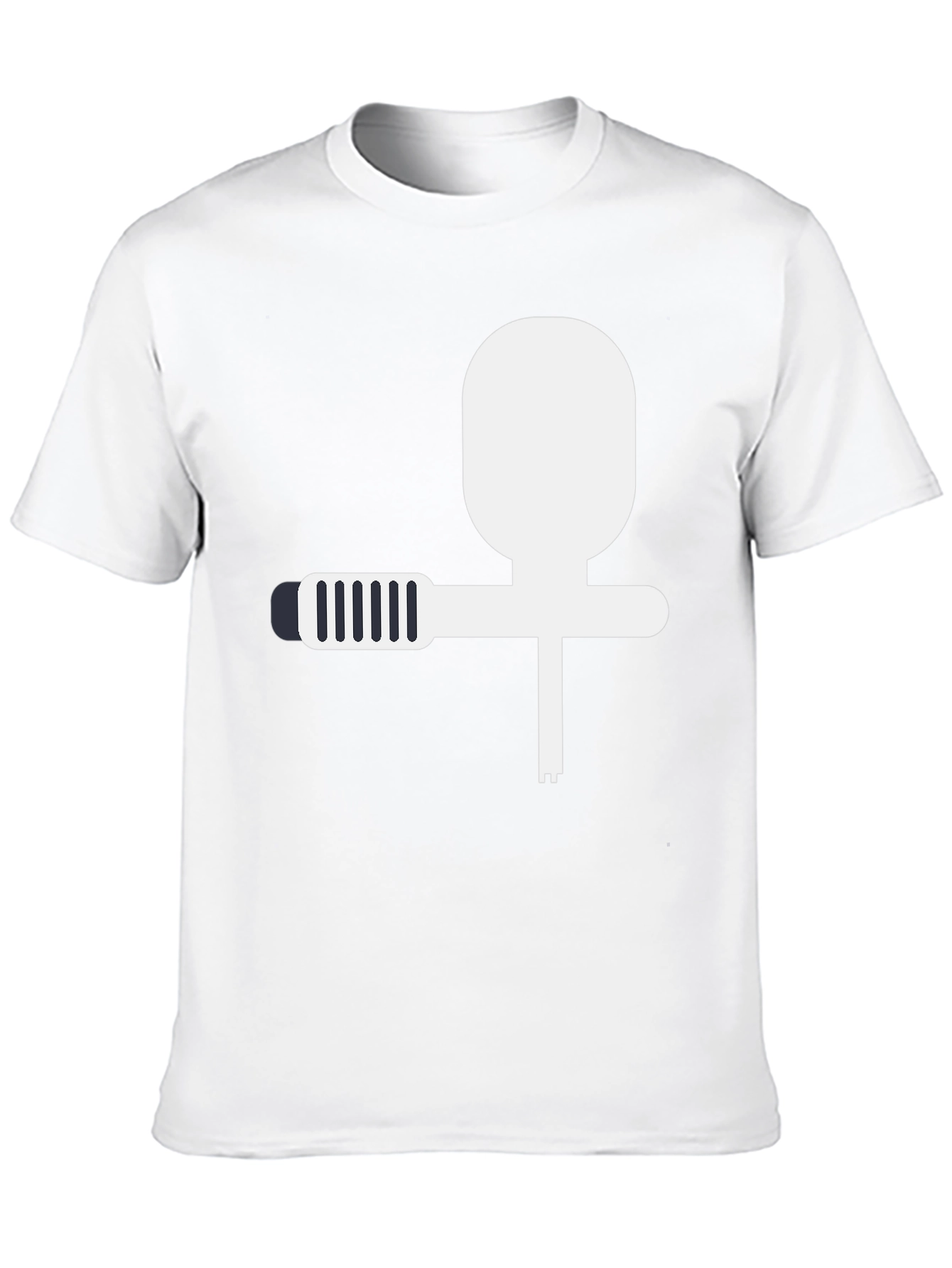Modern Black T-Shirt with Abstract Spray Gun Design