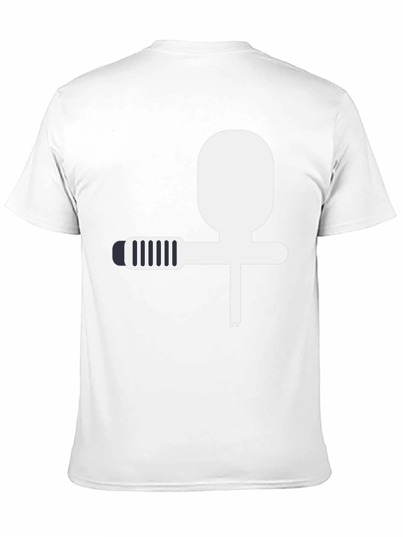 Modern Black T-Shirt with Abstract Spray Gun Design