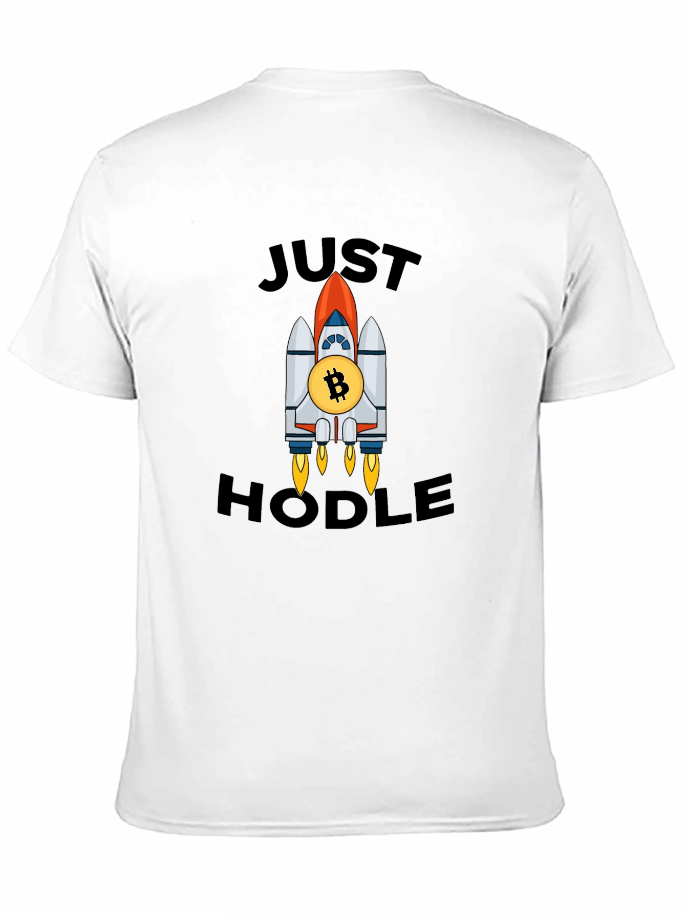 Just Hodle Bitcoin Rocket Black T-Shirt