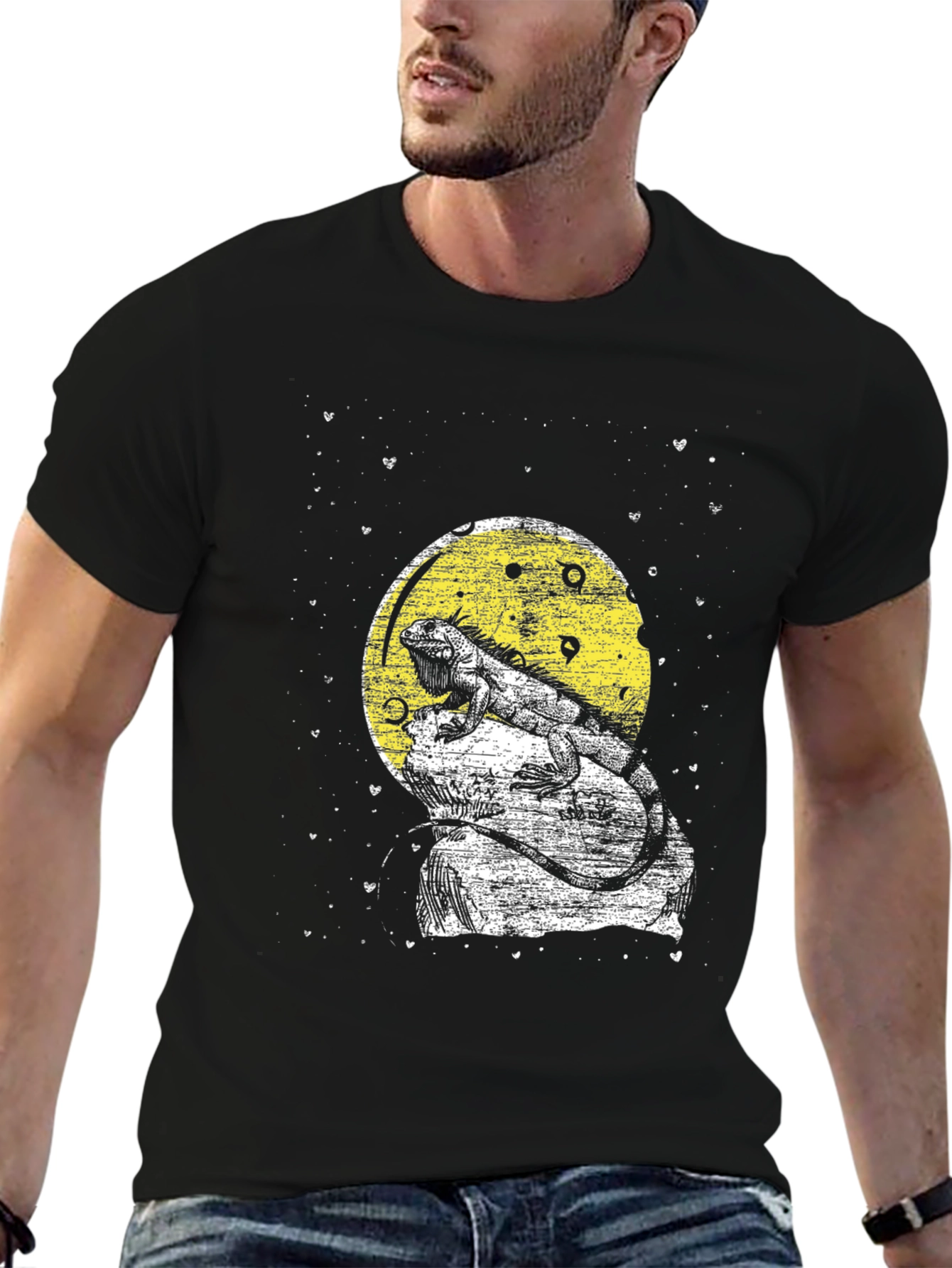 Iguana Moon Mens Graphic T-Shirt