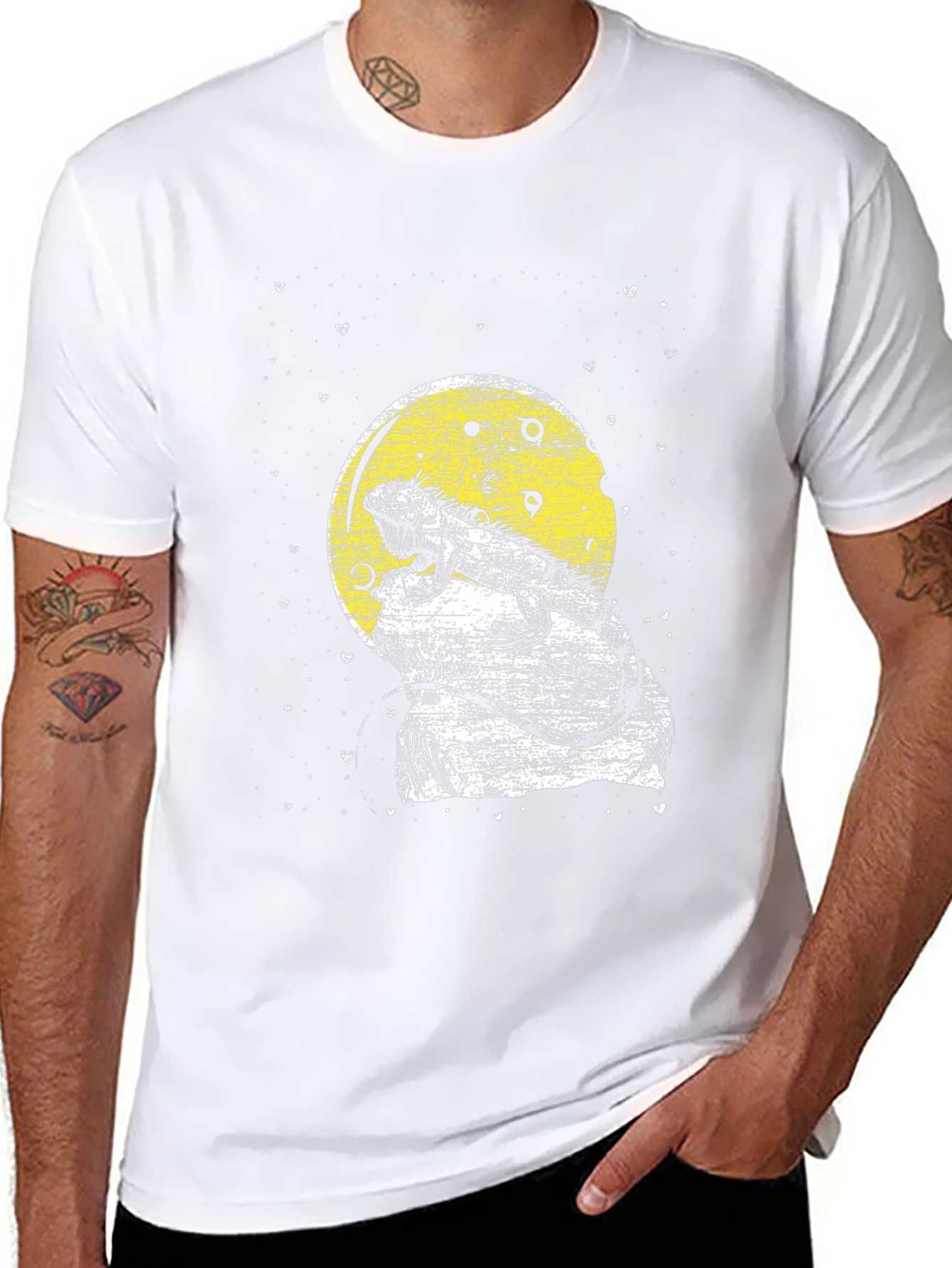 Iguana Moon Mens Graphic T-Shirt