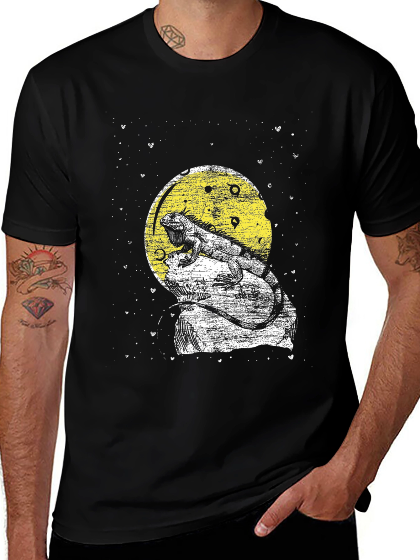 Iguana Moon Mens Graphic T-Shirt