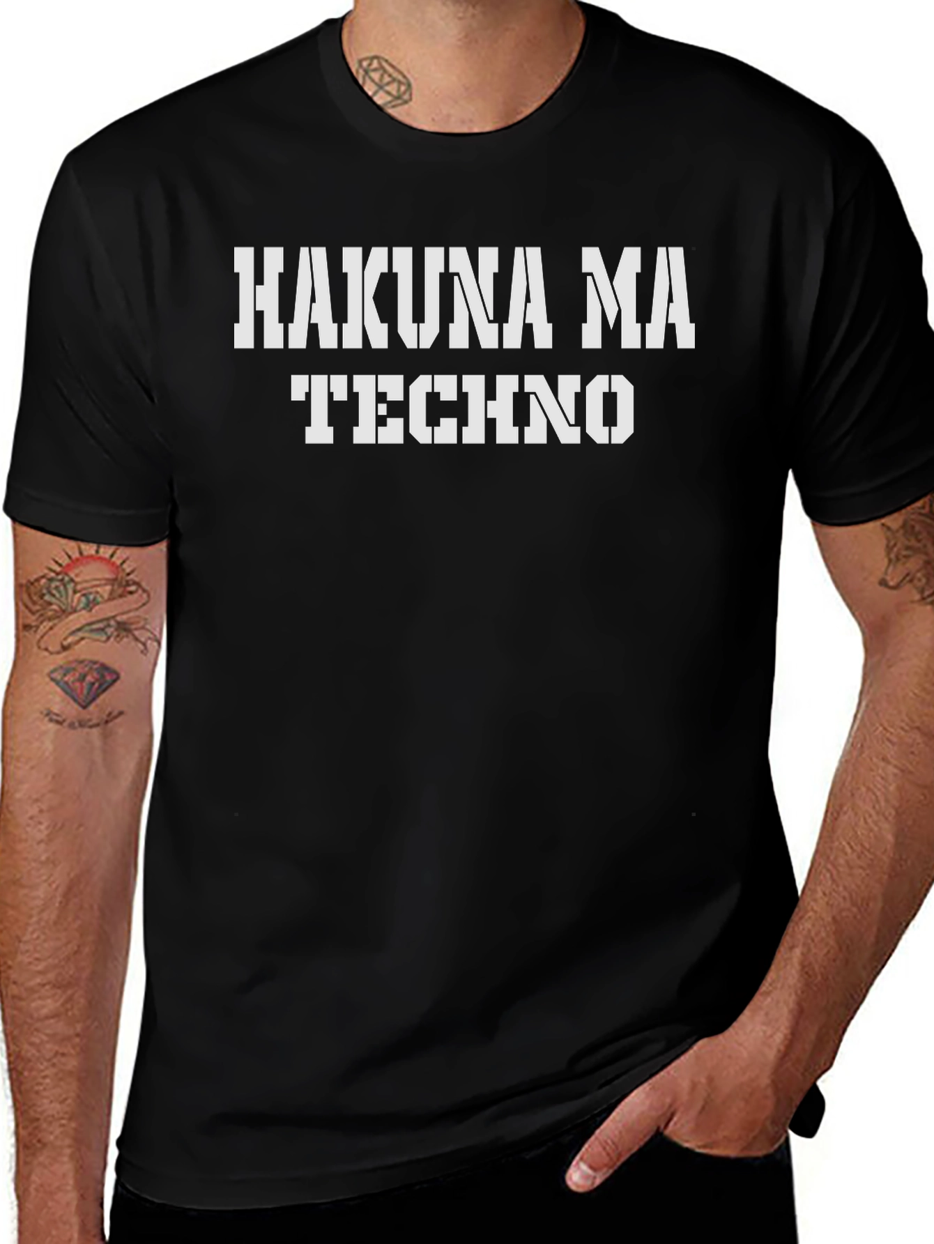 Hakuna Ma Techno Black T-Shirt