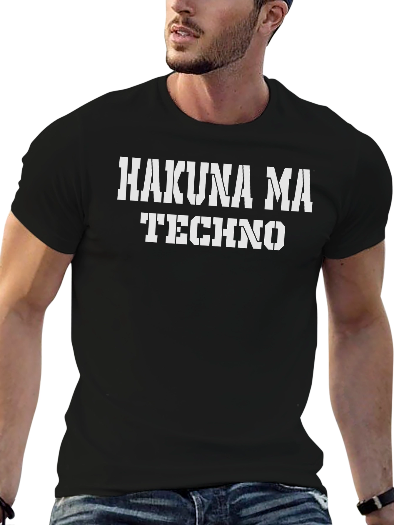 Hakuna Ma Techno Black T-Shirt