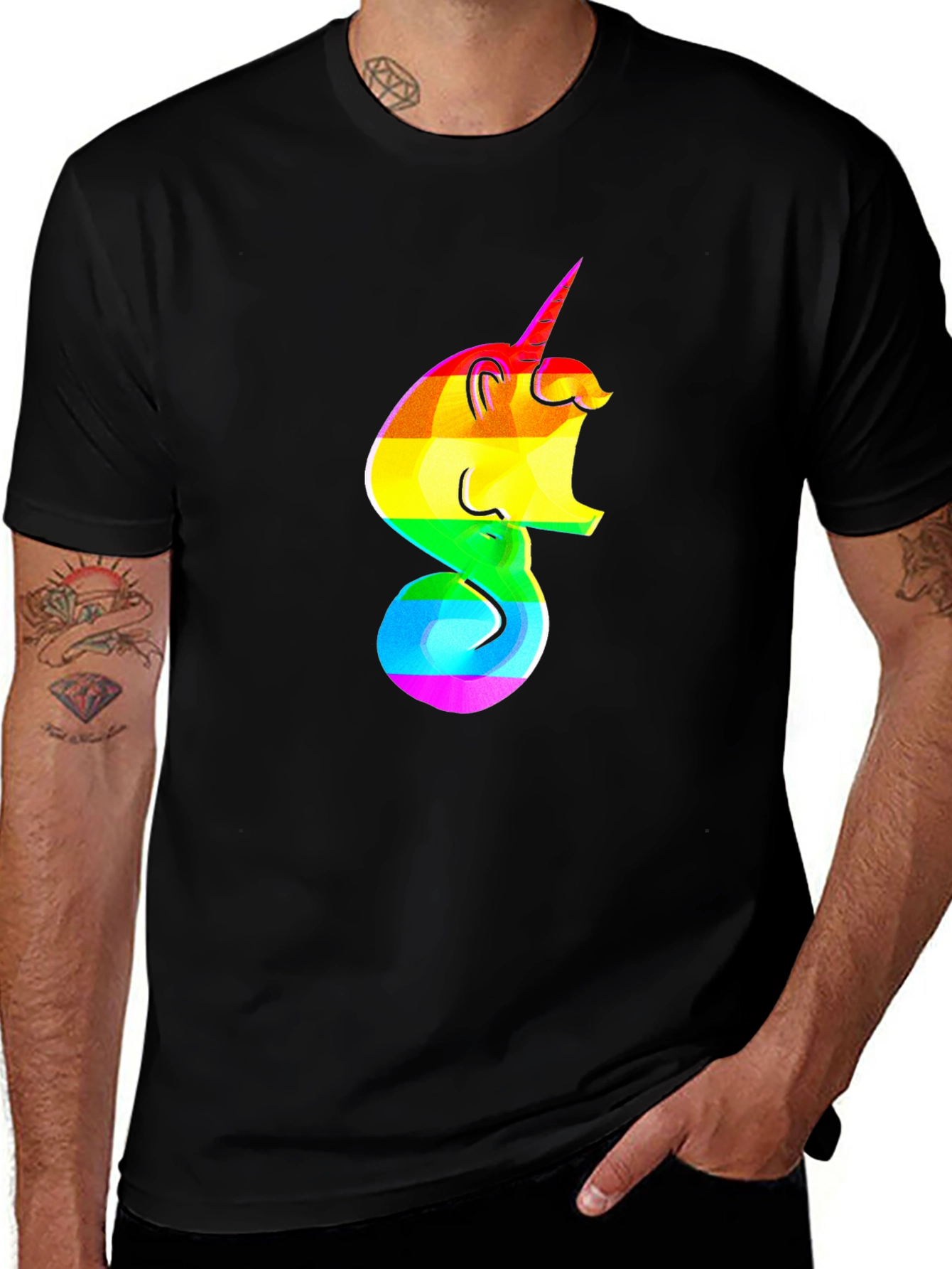 Rainbow Unicorn Graphic Tee - Pride