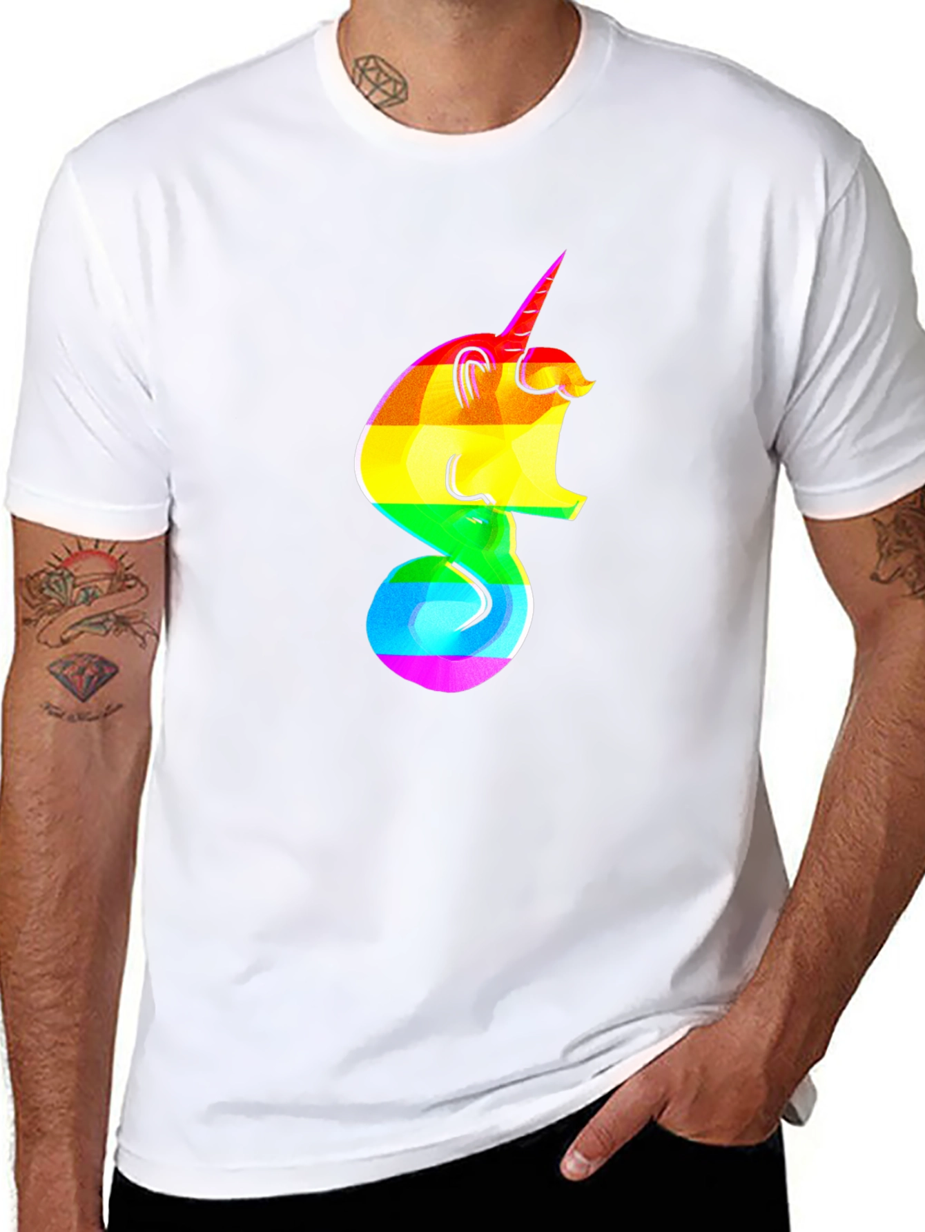 Rainbow Unicorn Graphic Tee - Pride