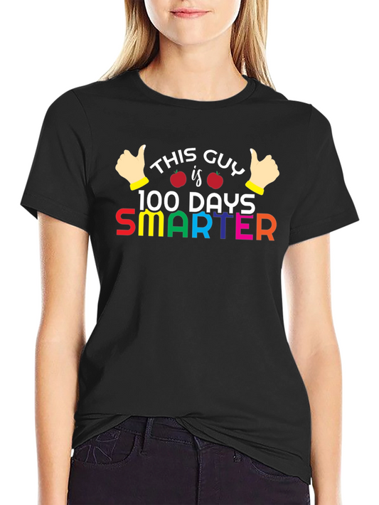 100 Days Smarter T-Shirt - Teacher & Student Apparel
