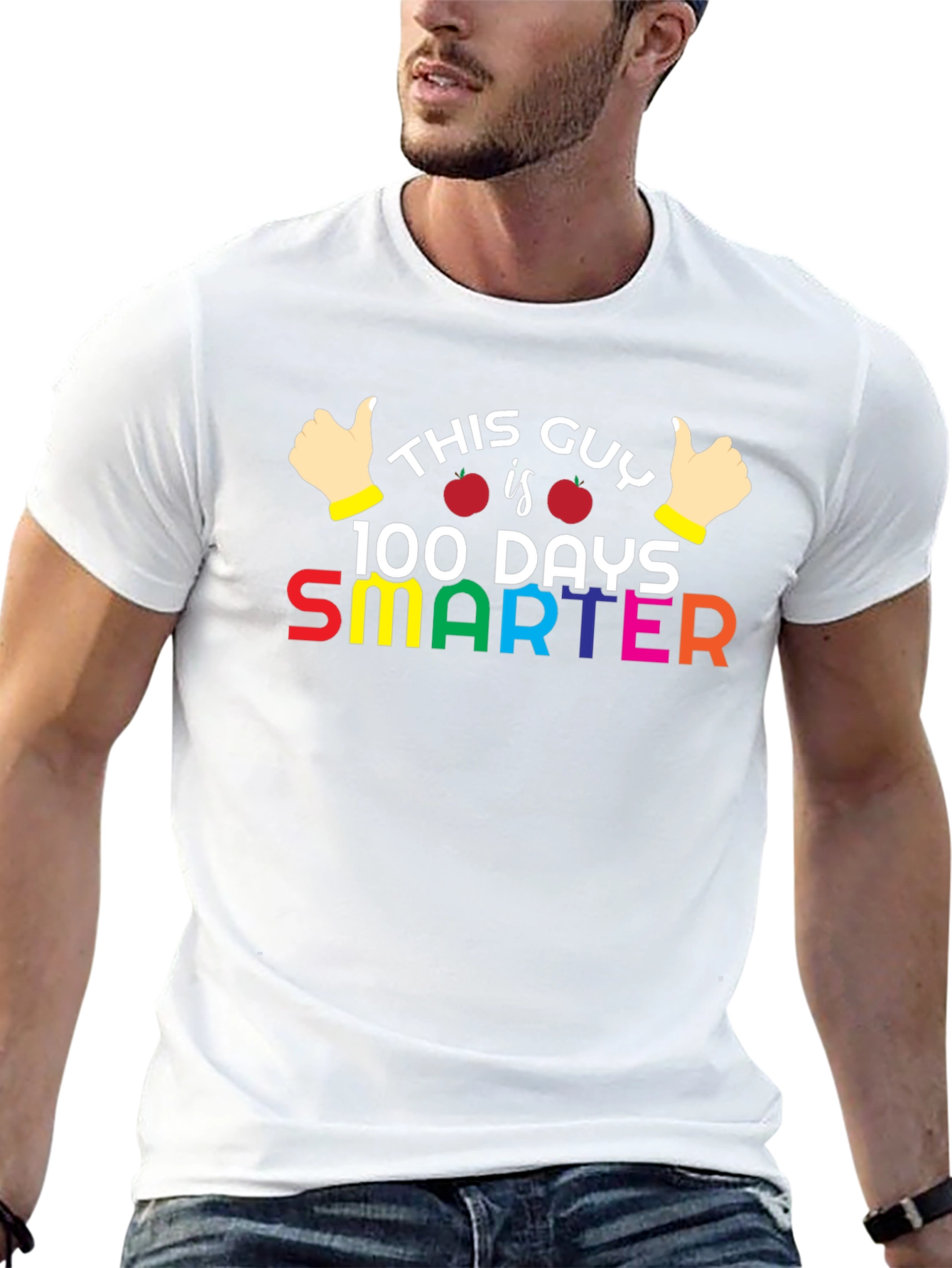 100 Days Smarter T-Shirt - Teacher & Student Apparel