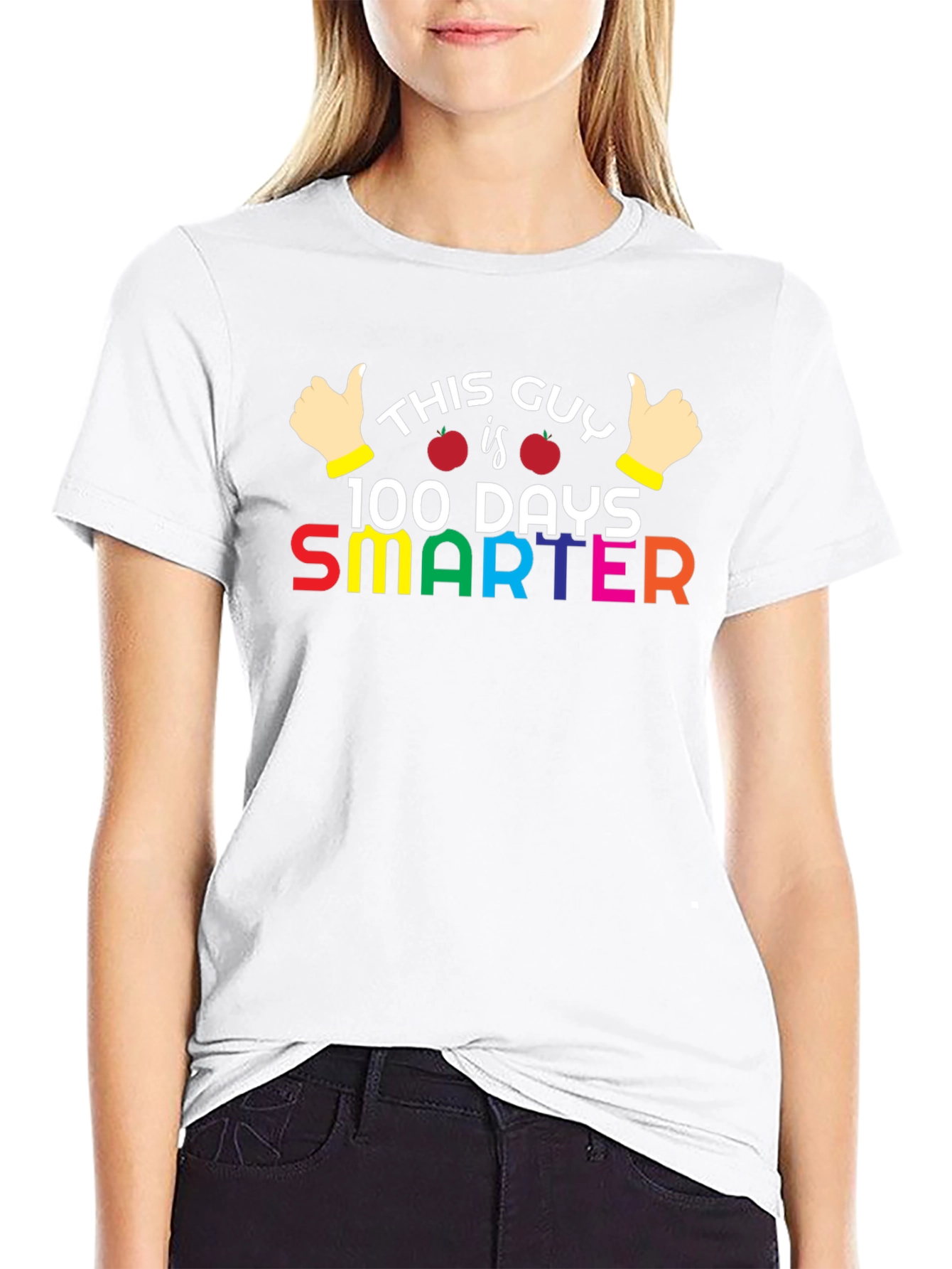 100 Days Smarter T-Shirt - Teacher & Student Apparel