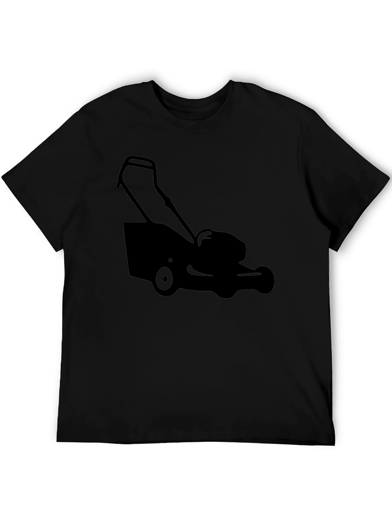 Lawnmower Graphic Tee - Black Cotton