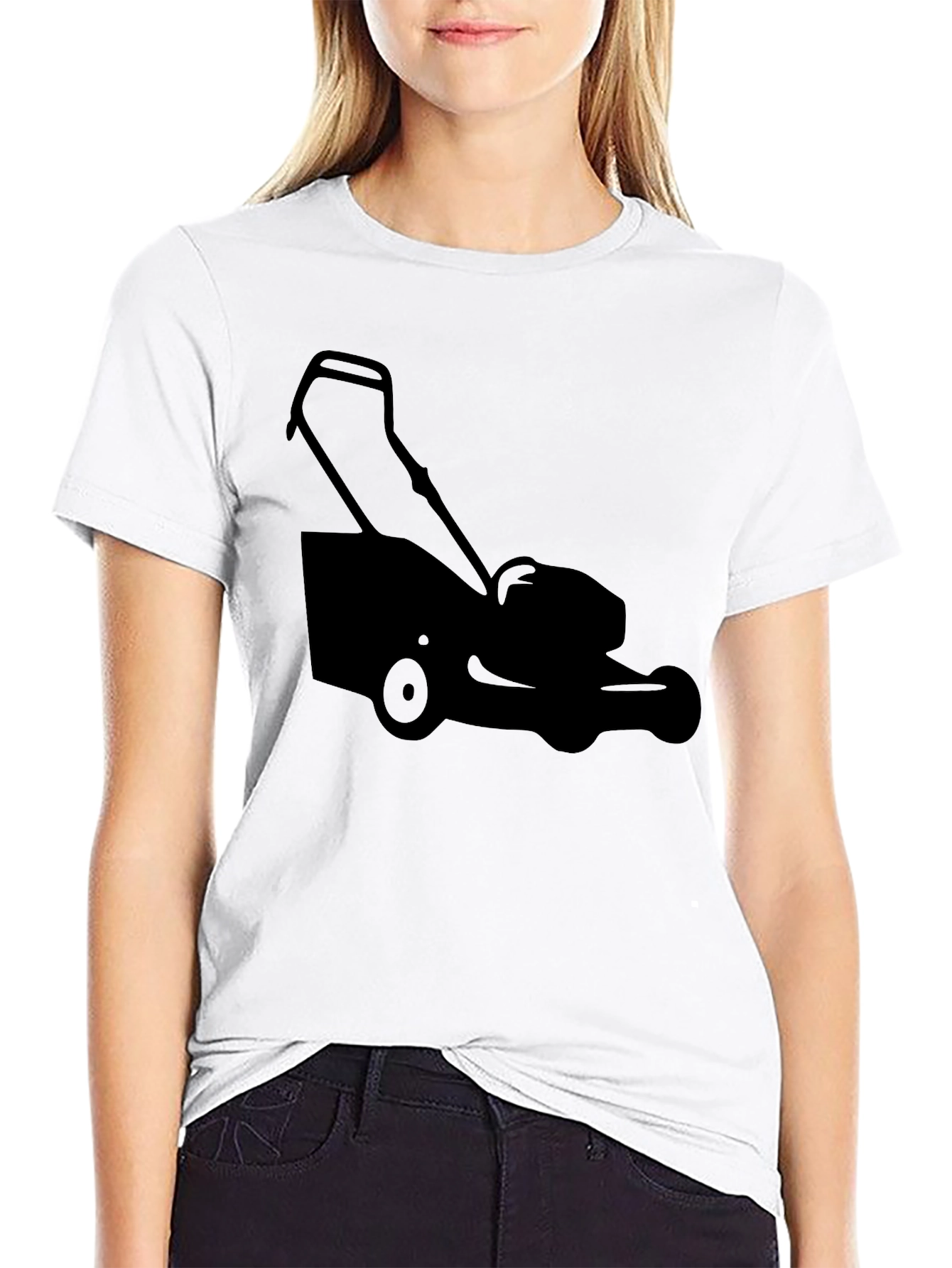 Lawnmower Graphic Tee - Black Cotton