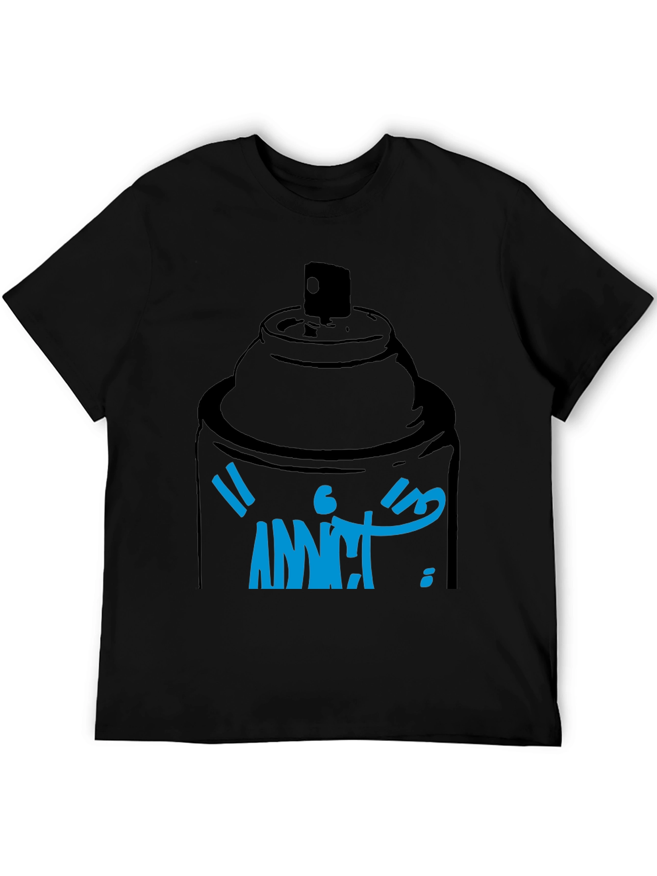 Spray Can Graphic T-Shirt - Addict Blue