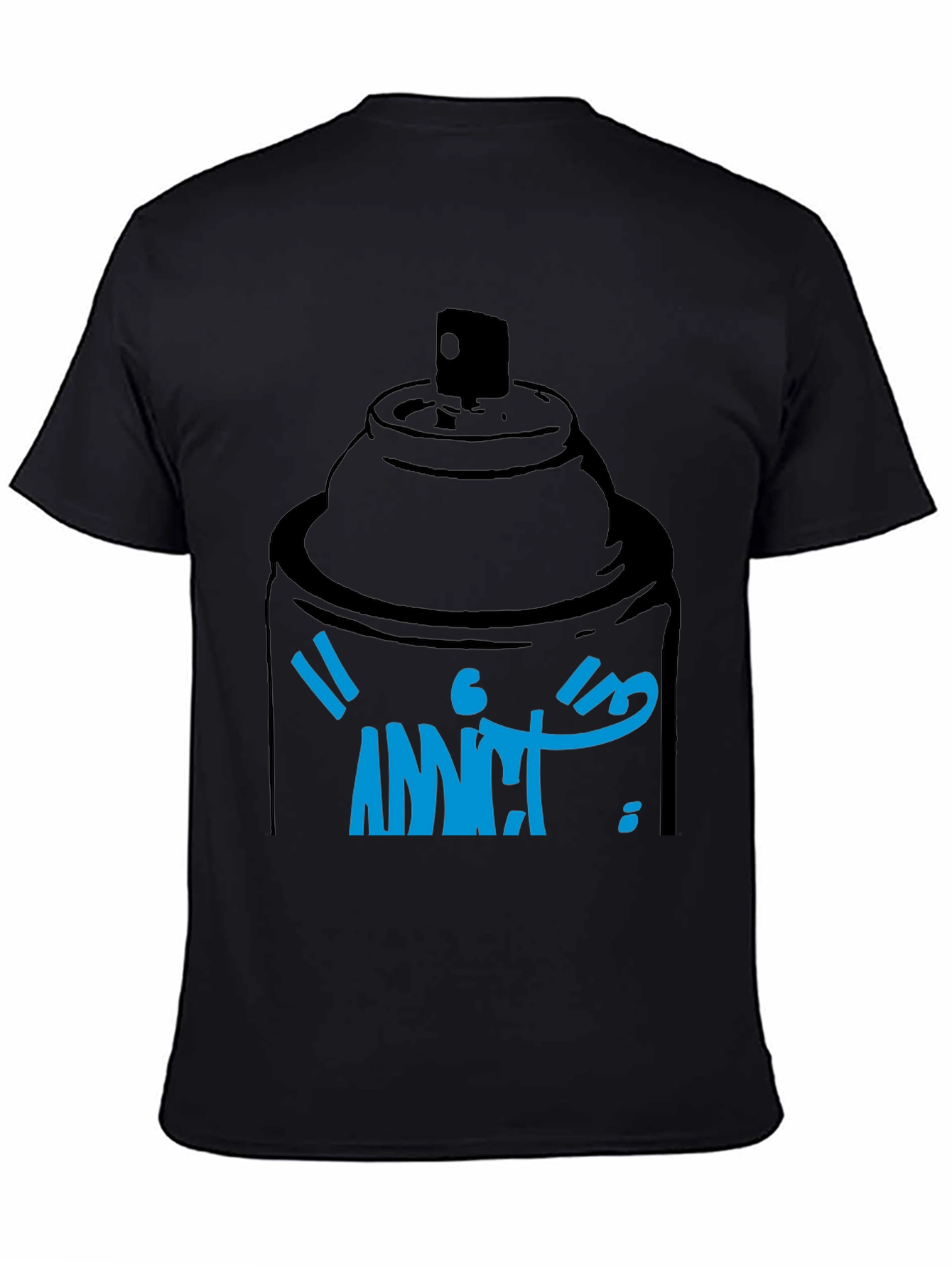 Spray Can Graphic T-Shirt - Addict Blue