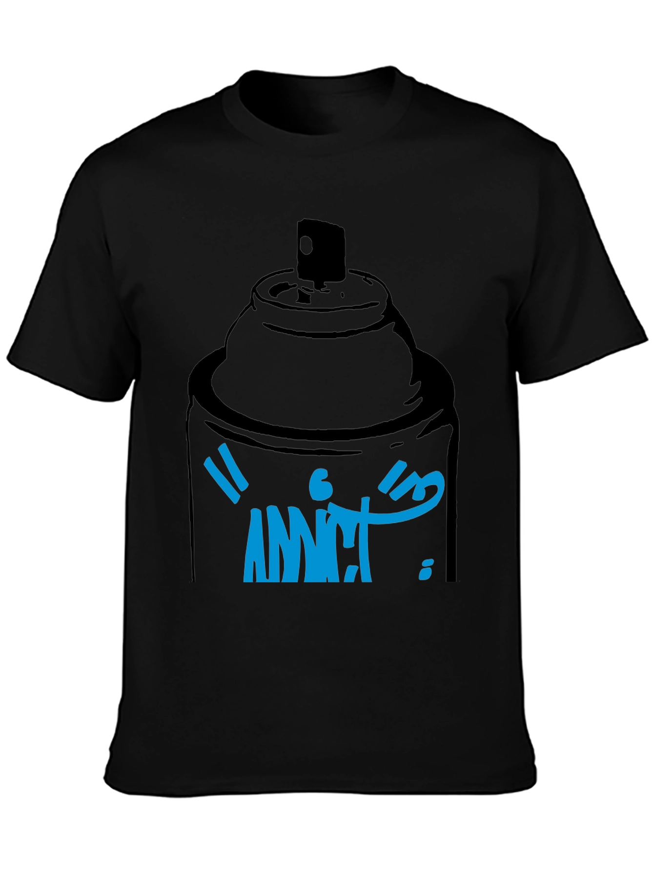 Spray Can Graphic T-Shirt - Addict Blue