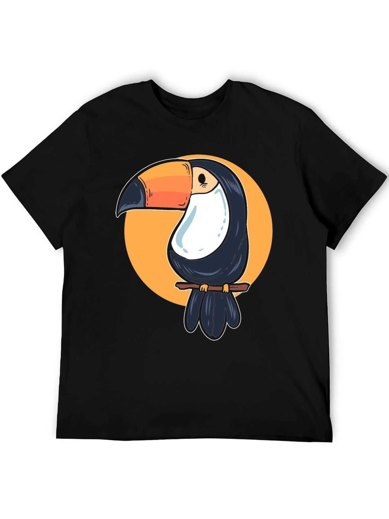 Toucan Graphic Tee - Casual Black T-Shirt