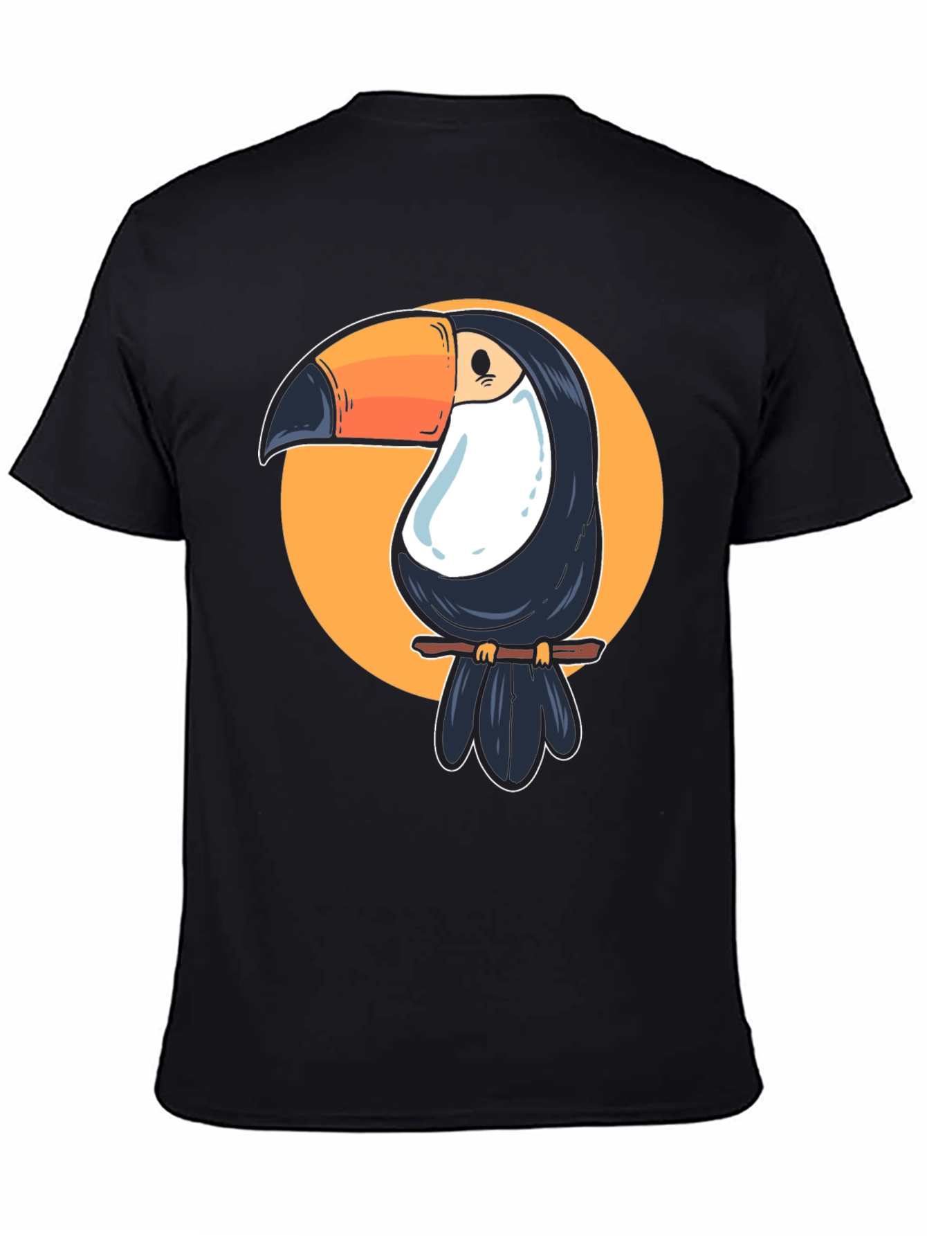 Toucan Graphic Tee - Casual Black T-Shirt