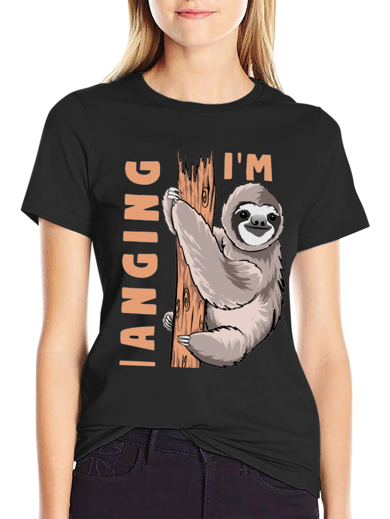 Im Hanging Sloth Graphic T-Shirt - Cute & Comfy