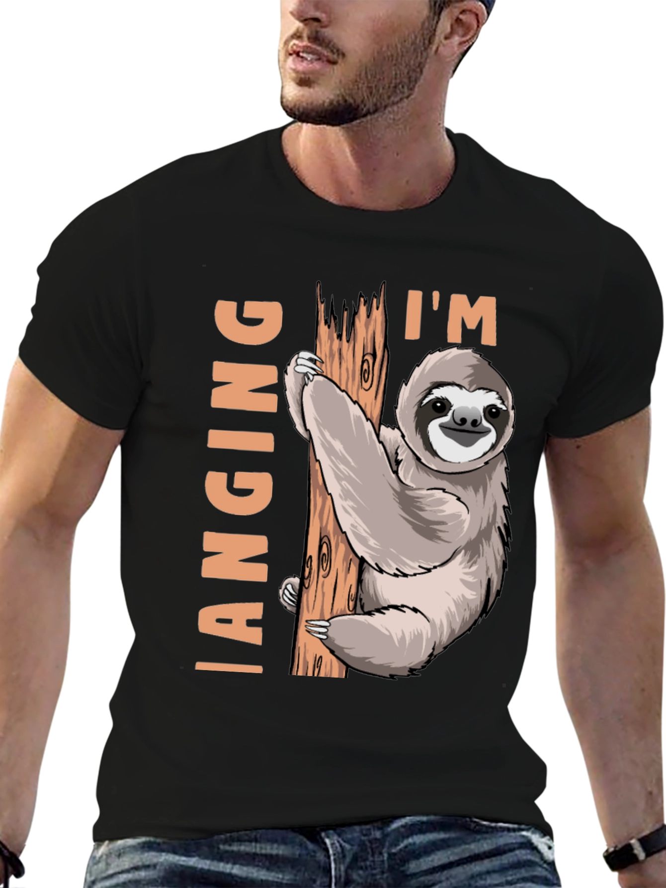 Im Hanging Sloth Graphic T-Shirt - Cute & Comfy